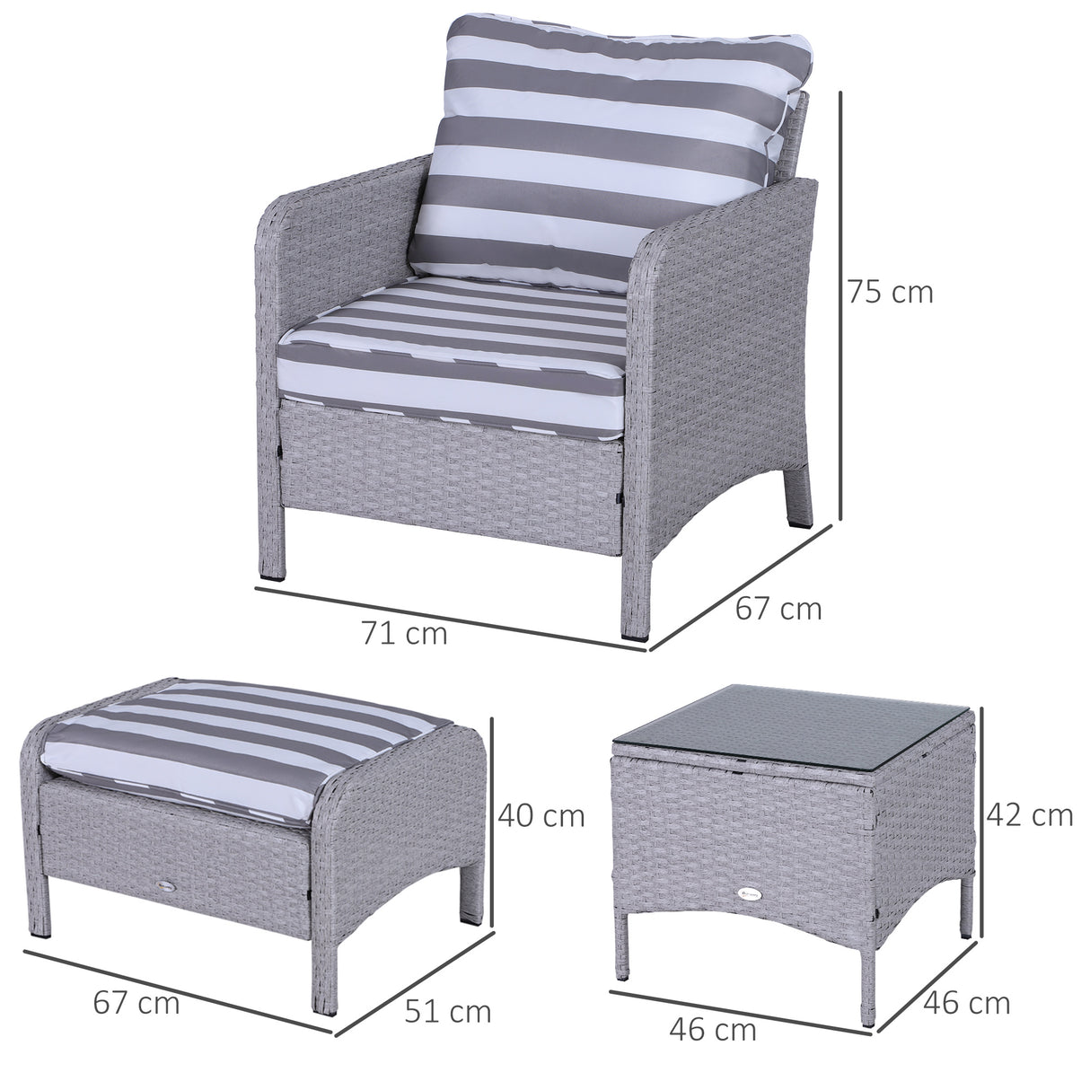 Poly Rattan Wicker Adjustable Recliner Sun Lounger Set of 2 With Storage Side Table - Velmora
