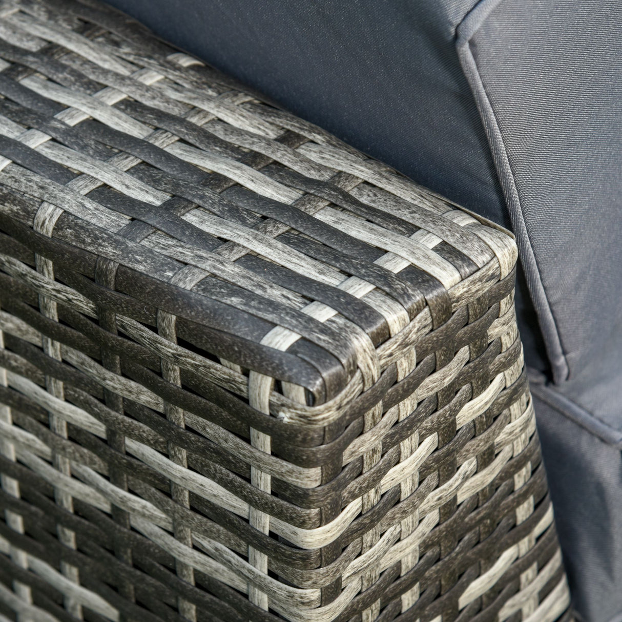 Poly Rattan Wicker Weave Garden Sofa Set With Coffee Table - Velmora