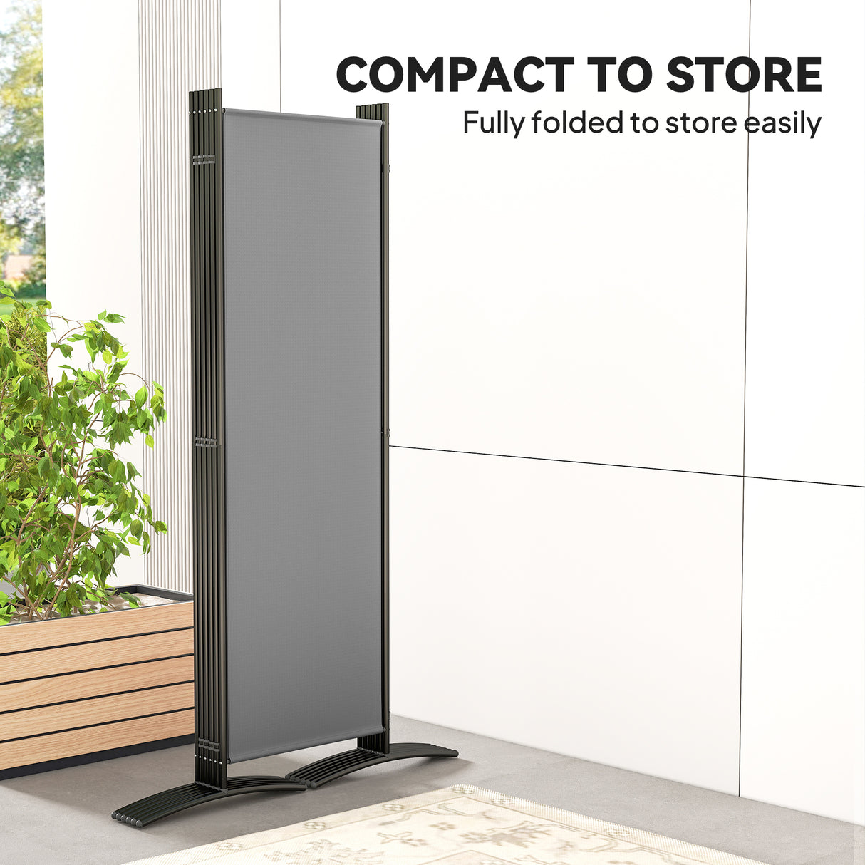 Polyester 6 Panel Folding Room Divider Freestanding Screen 172cm High x 332cm Wide - Velmora