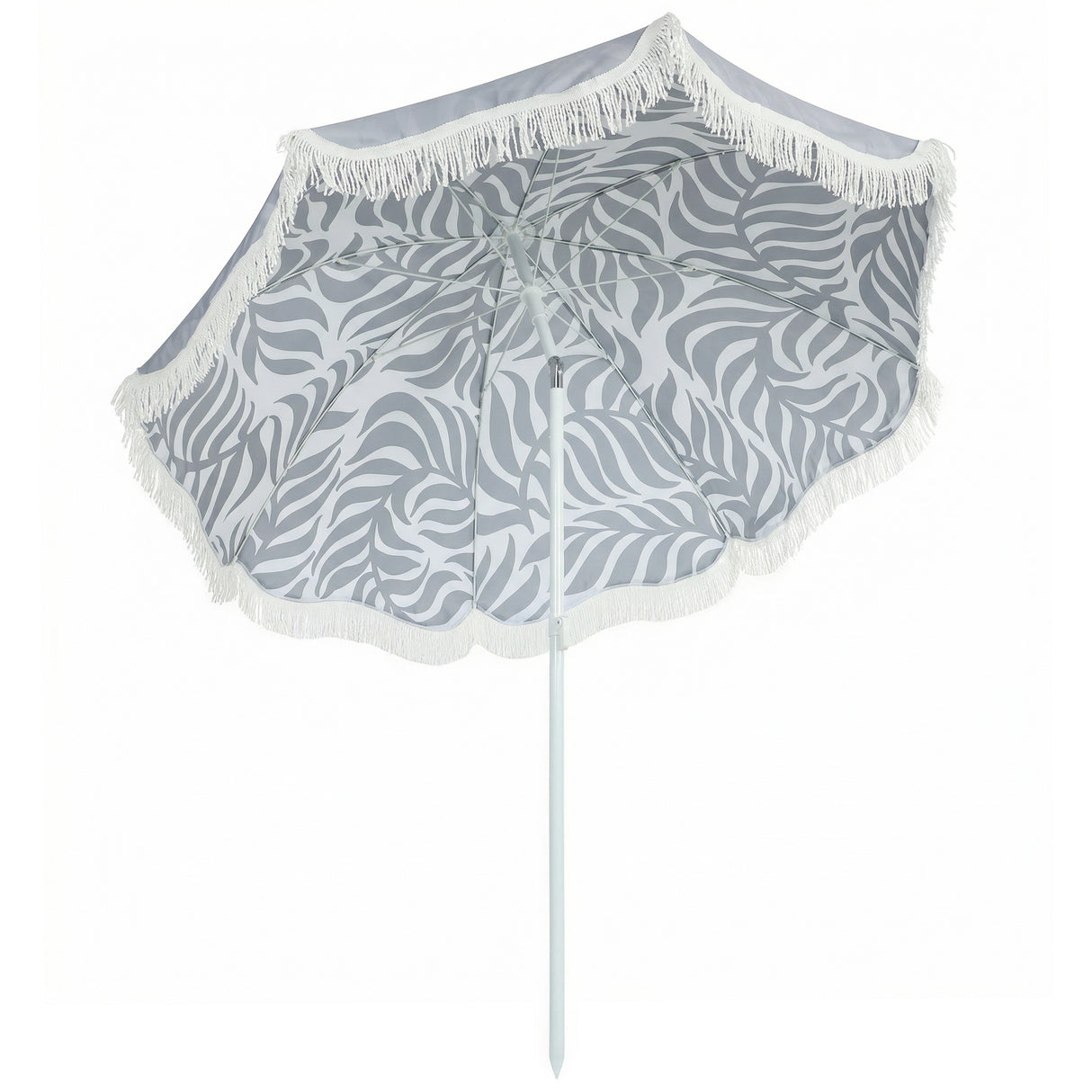 Polyester Beach Parasol Umbrella With Sand Anchor 178cm Diameter - Velmora