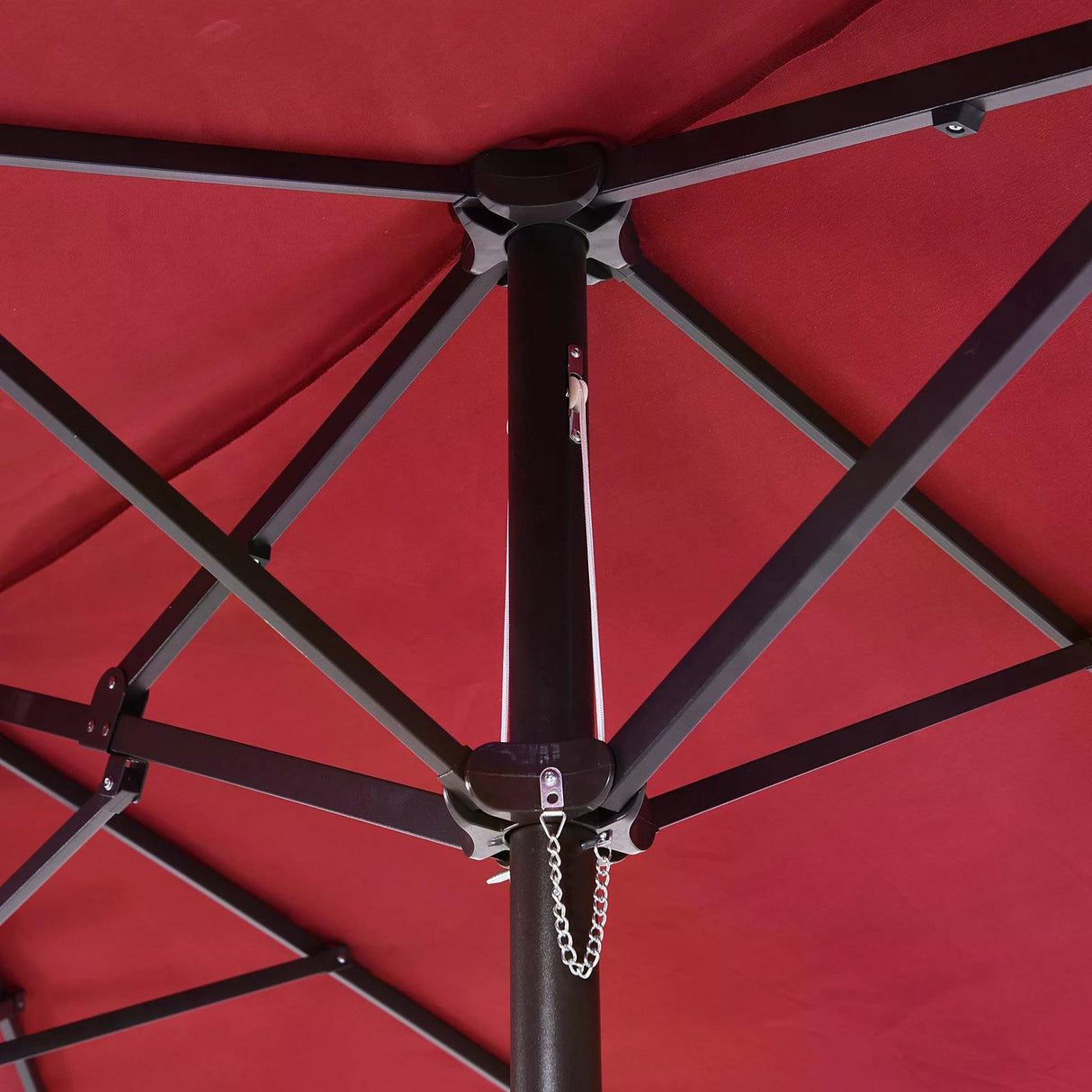 Polyester Double Sided Parasol Umbrella 460cm Width x 270cm Depth - Velmora