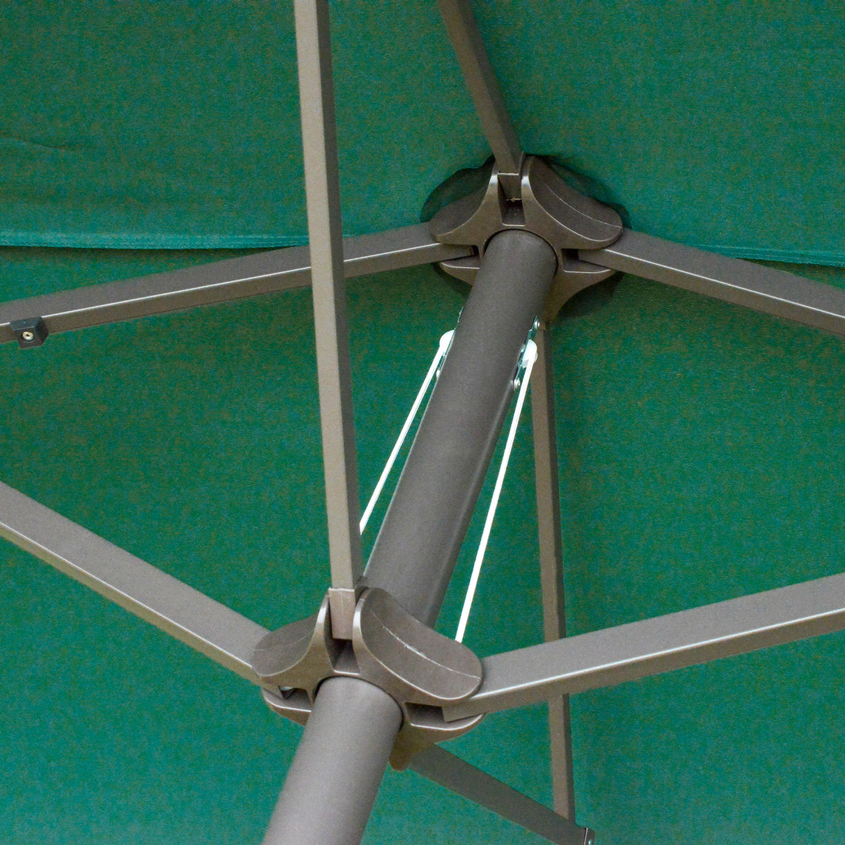 Polyester Double Sided Parasol Umbrella With Cross Base 460cm Width x 270cm Depth - Velmora