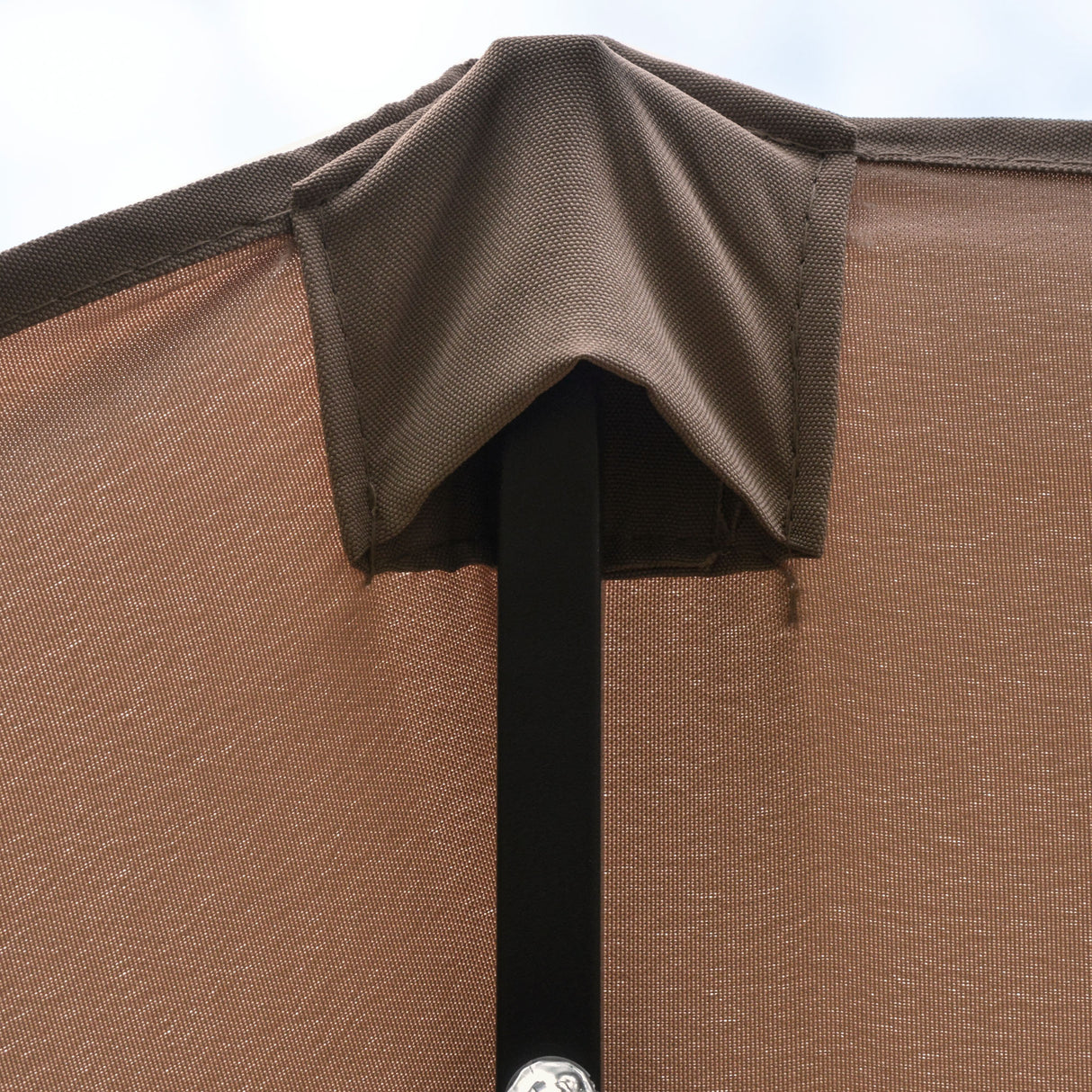 Polyester Double Sided Parasol Umbrella With LED Solar Light 440cm Width x 256cm Depth - Velmora