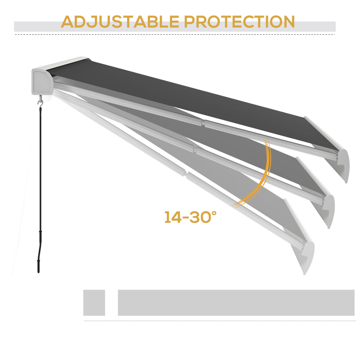 Polyester Electric Cassette Awning 295cm Wide x 250cm Depth - Velmora