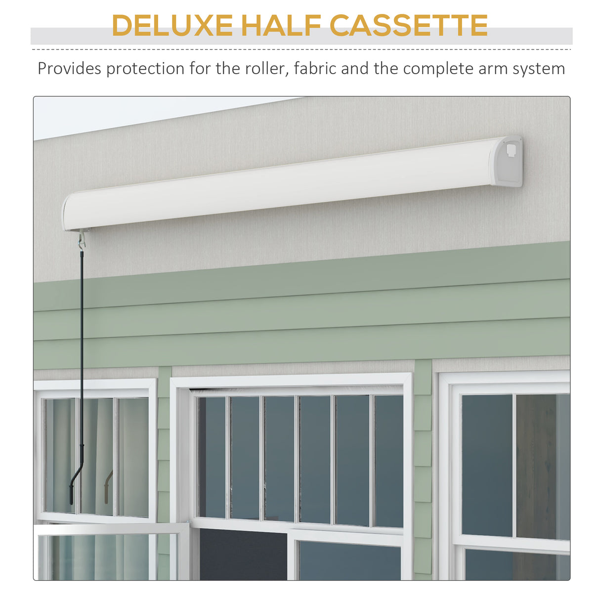 Polyester Electric Cassette Awning 295cm Wide x 250cm Depth - Velmora