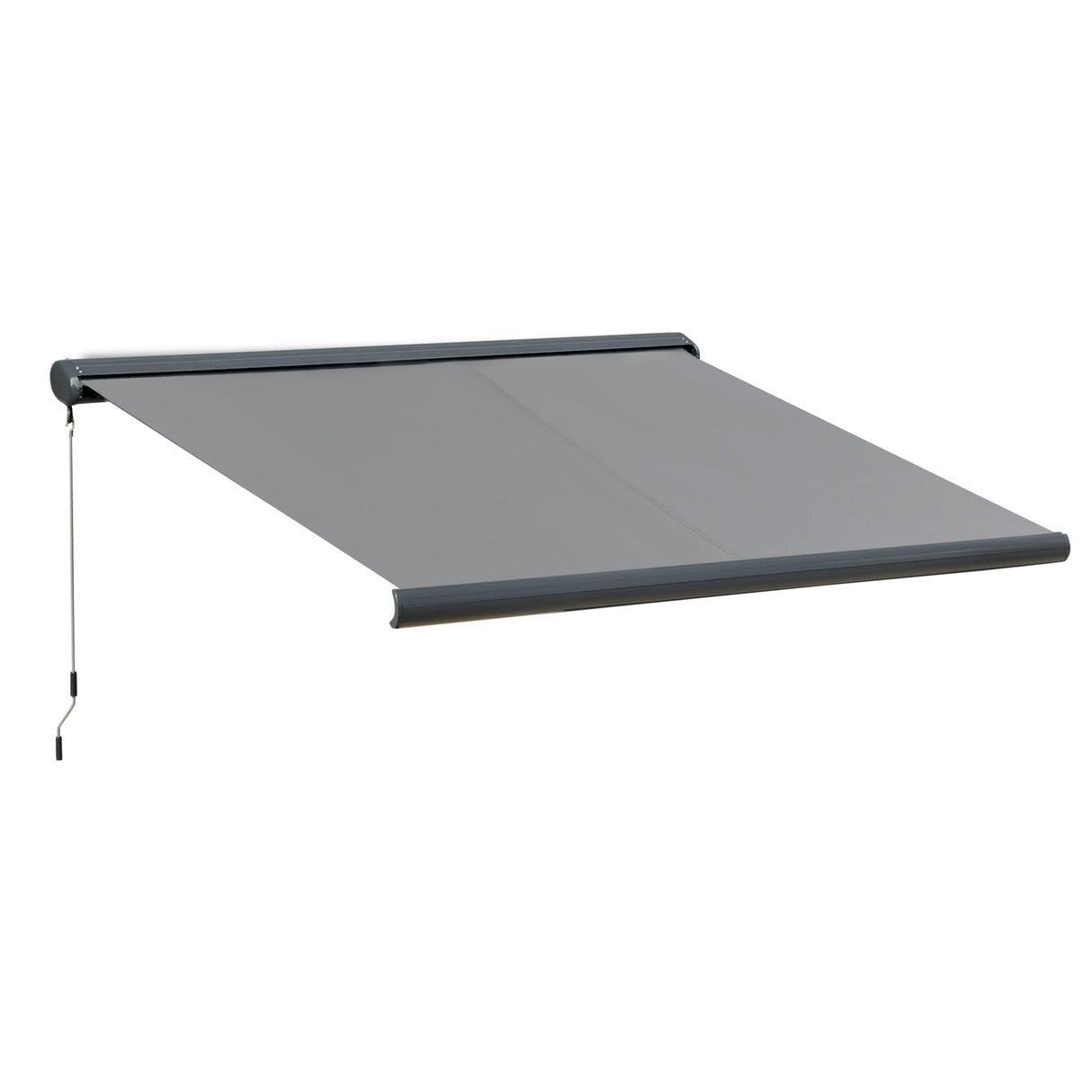 Polyester Electric Retractable Awning With LED Light 350cm Wide x 300cm Depth - Velmora
