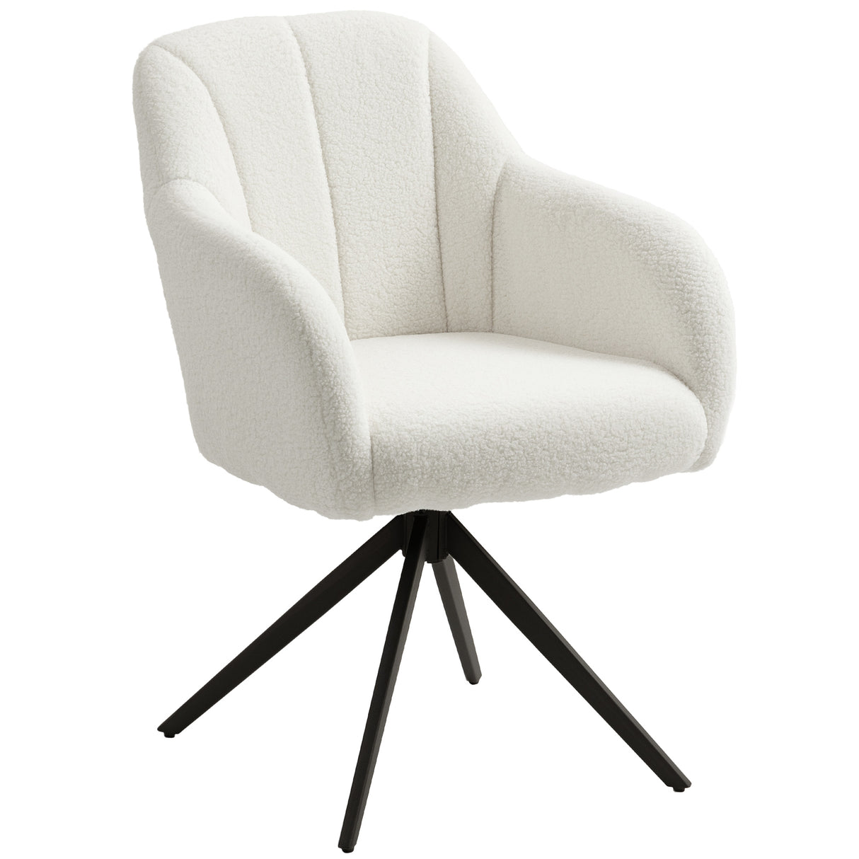 Polyester Fabric Accent Chair 63cm Wide With Steel Legs - Velmora