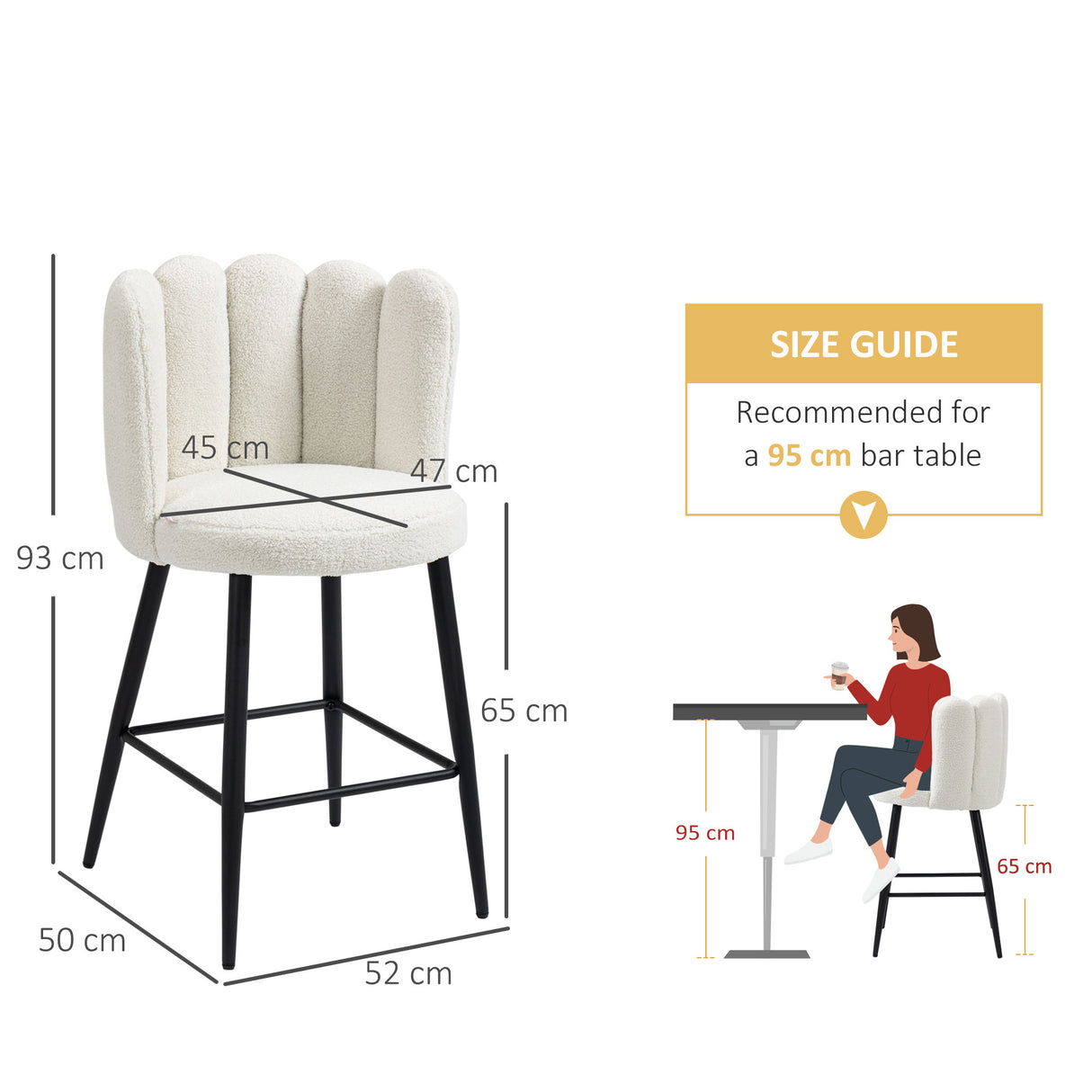 Polyester Fabric Bar Chairs in Set Of 2 - Velmora