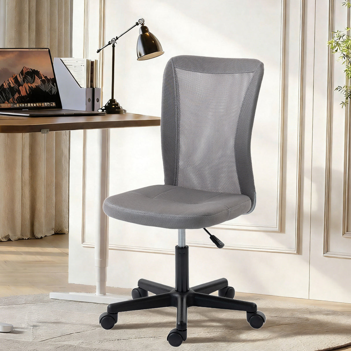 Polyester Fabric Home And Office Chair 43cm W x 54cm D Armless - Velmora