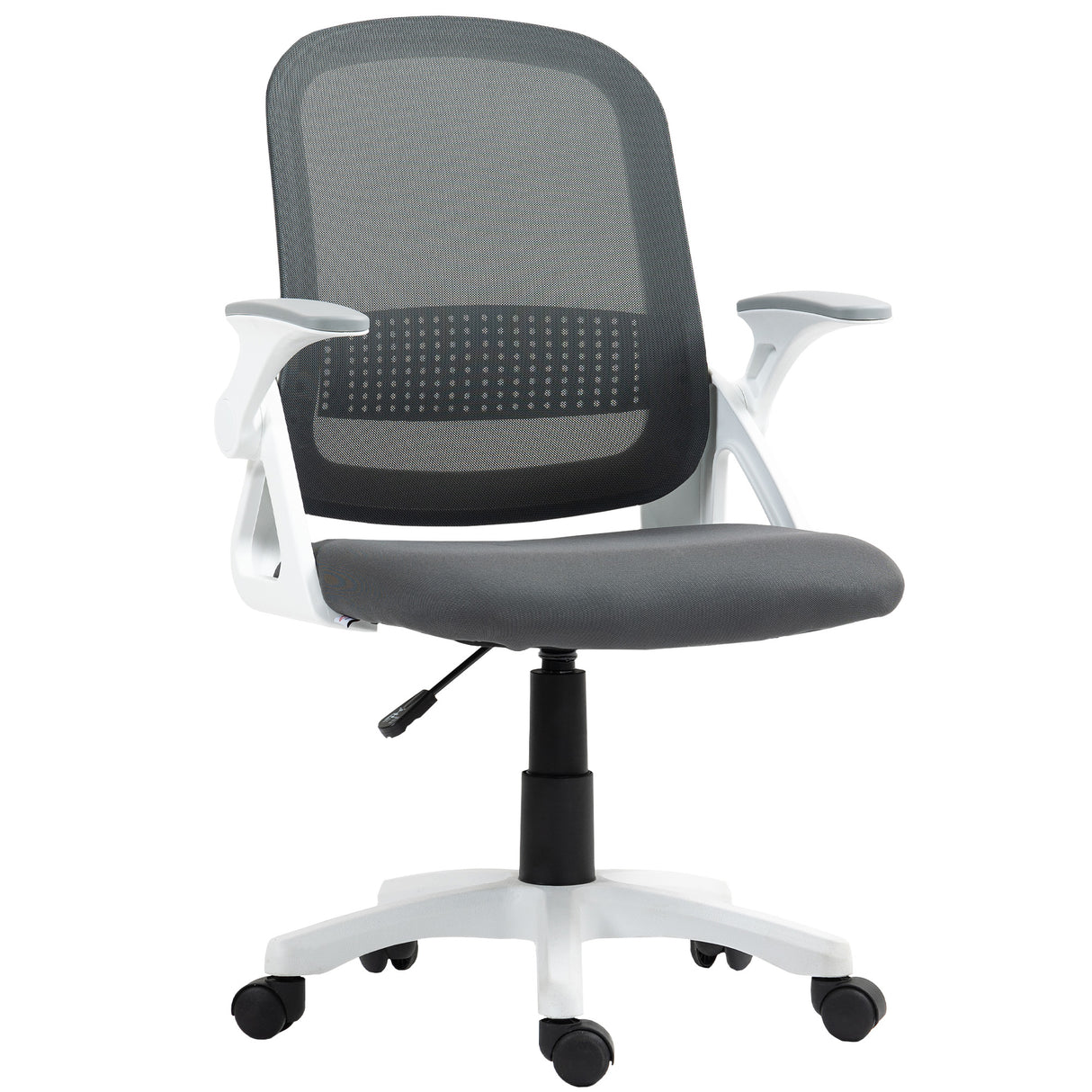 Polyester Fabric Home And Office Chair 57.5cm Wide With Flip Up Armrest - Velmora