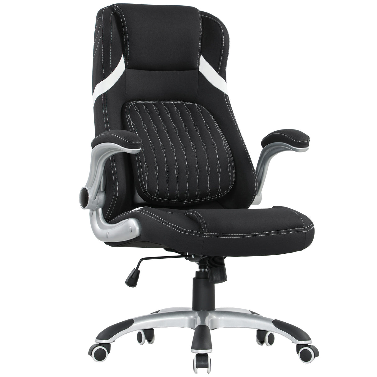 Polyester Fabric Home And Office Chair 68cm Wide High Back - Velmora