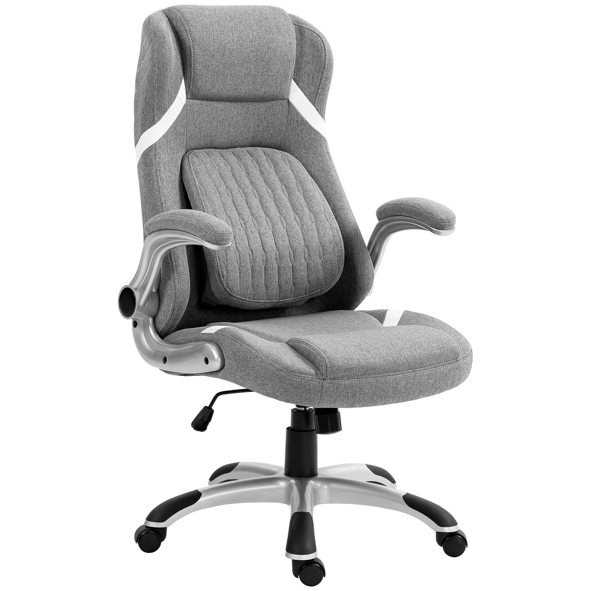 Polyester Fabric Home And Office Chair 68cm Wide High Back - Velmora