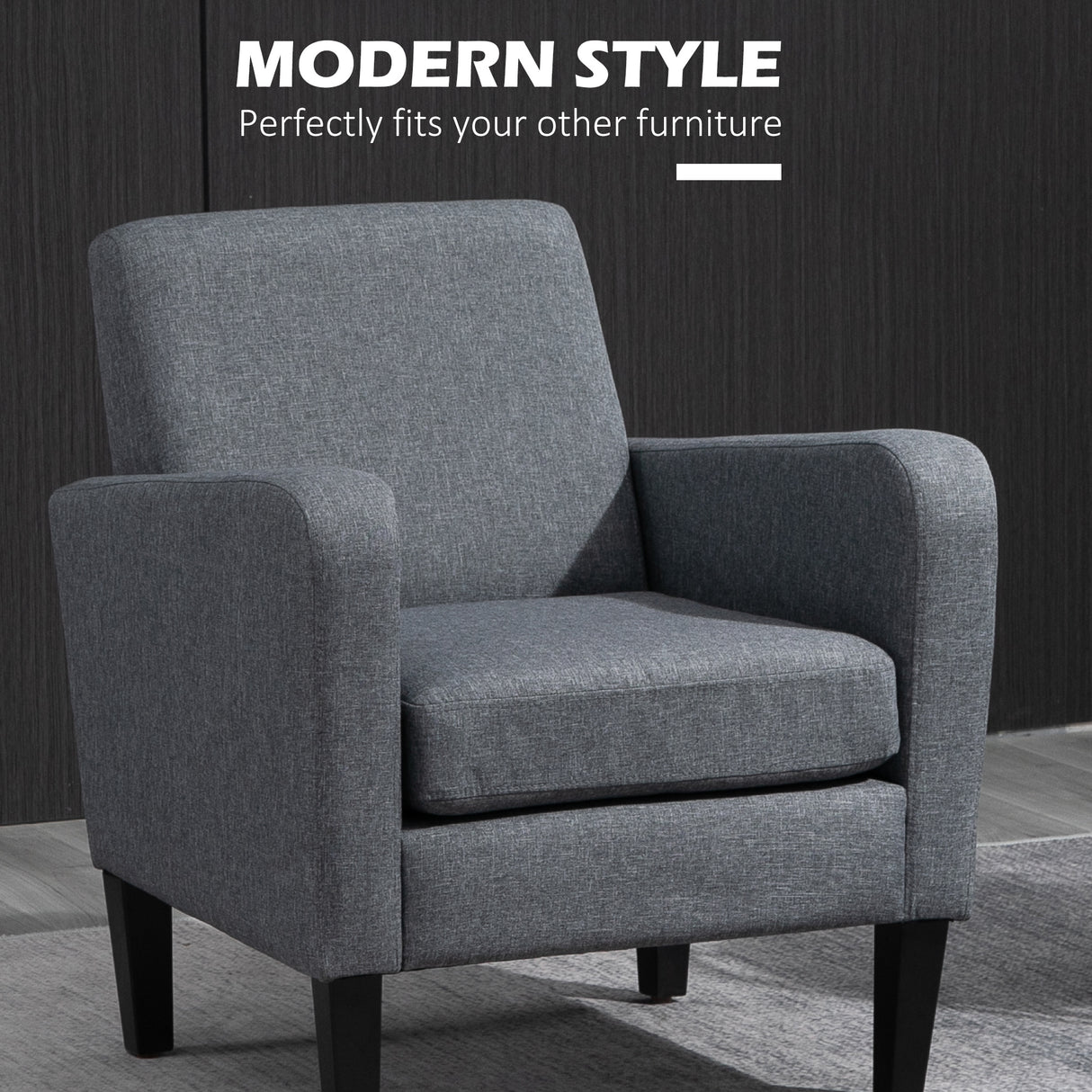 Polyester Fabric Occasional Armchair 66cm Wide - Velmora