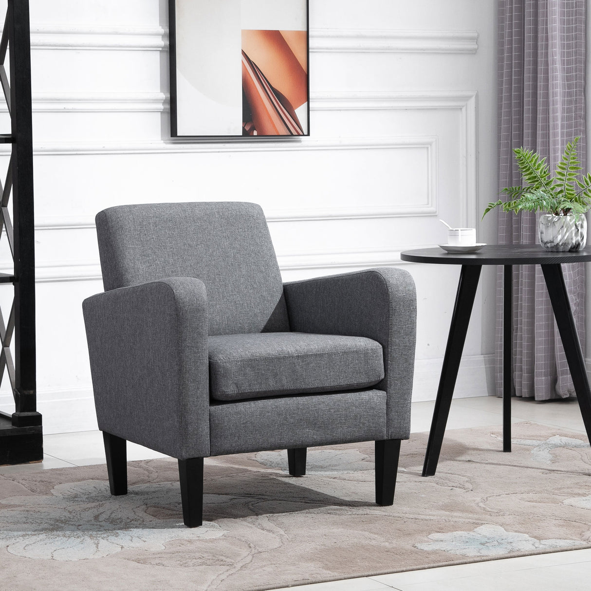 Polyester Fabric Occasional Armchair 66cm Wide - Velmora
