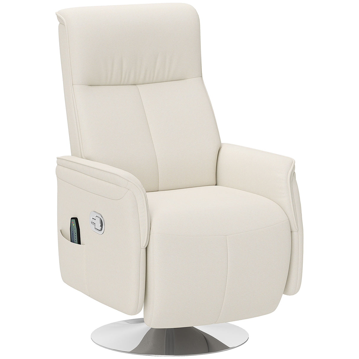 Polyester Fabric Recliner Chair 68.5cm Wide With Footrest - Velmora
