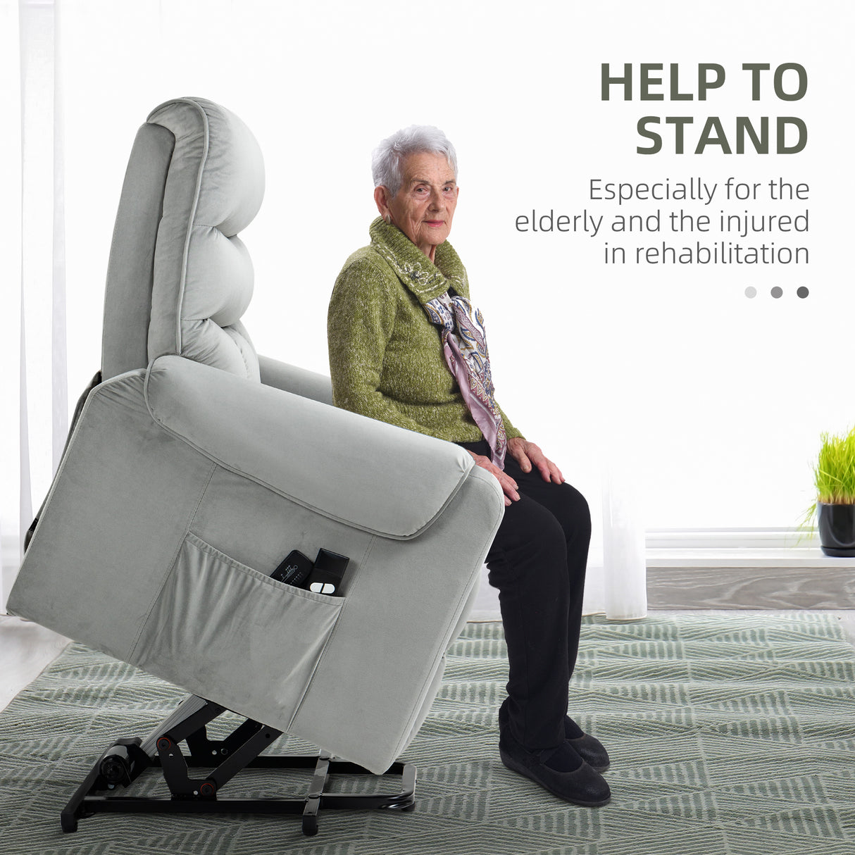 Polyester Fabric Recliner Chair 79cm Wide - Velmora