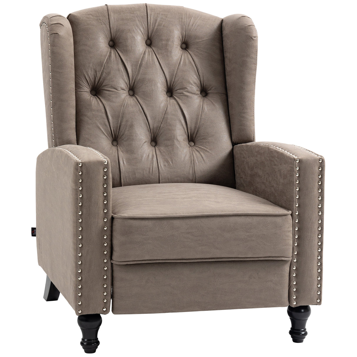 Polyester Fabric Reclining Armchair 73cm Wide - Velmora