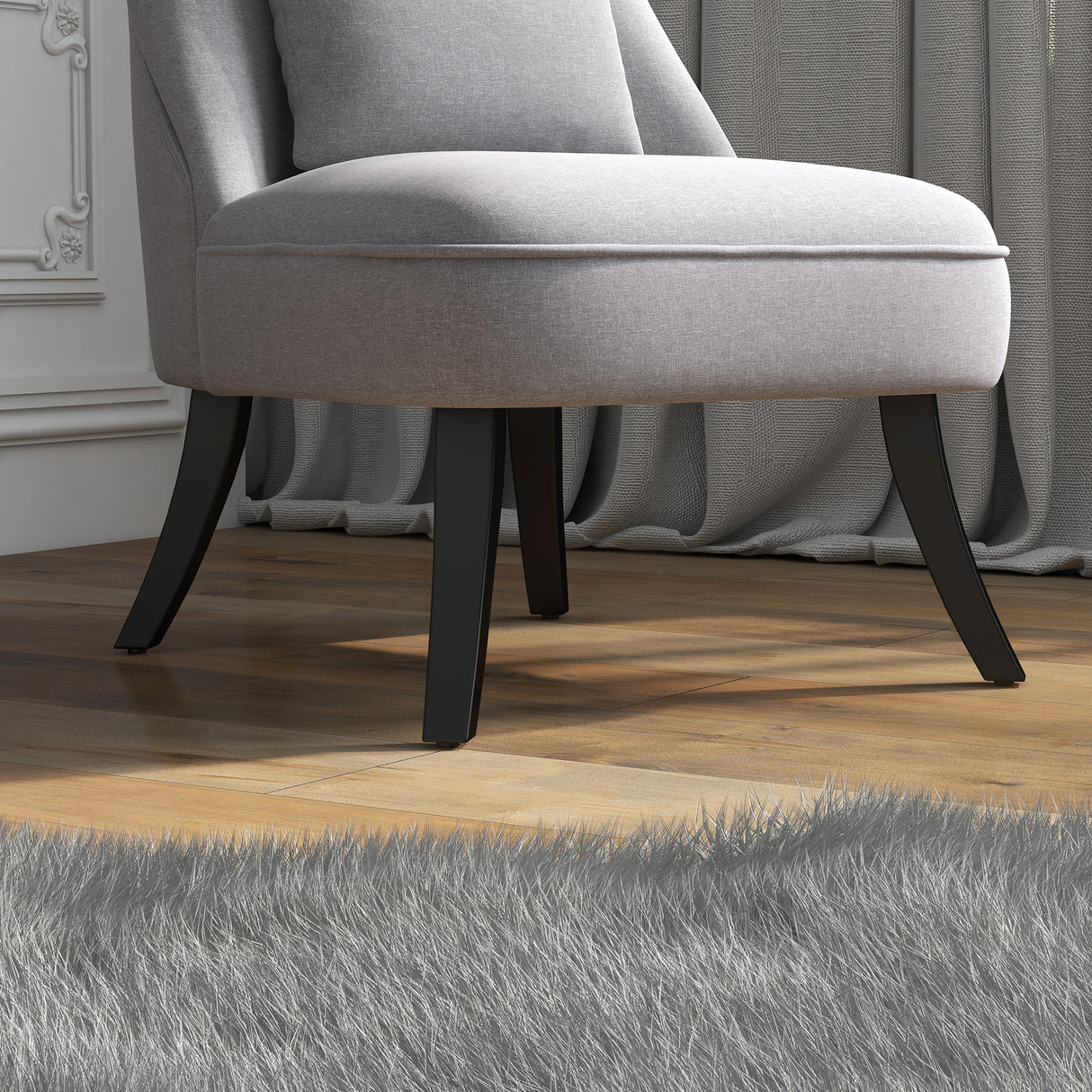 Polyester Fabric Single Sofa Tub Chair 52.5cm Wide in Set Of 2 - Velmora