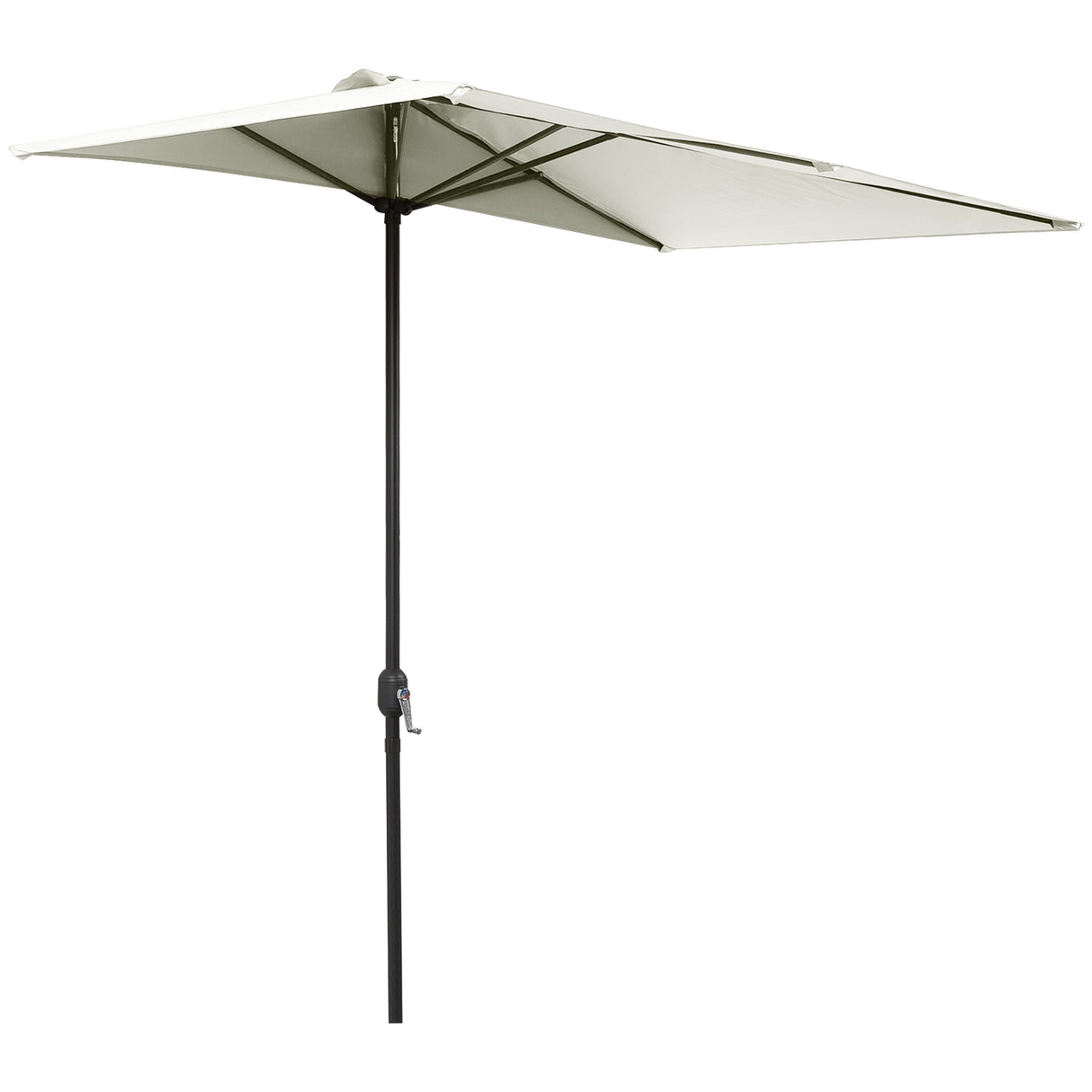 Polyester Half Parasol Umbrella 230cm Wide x 130cm Depth - Velmora