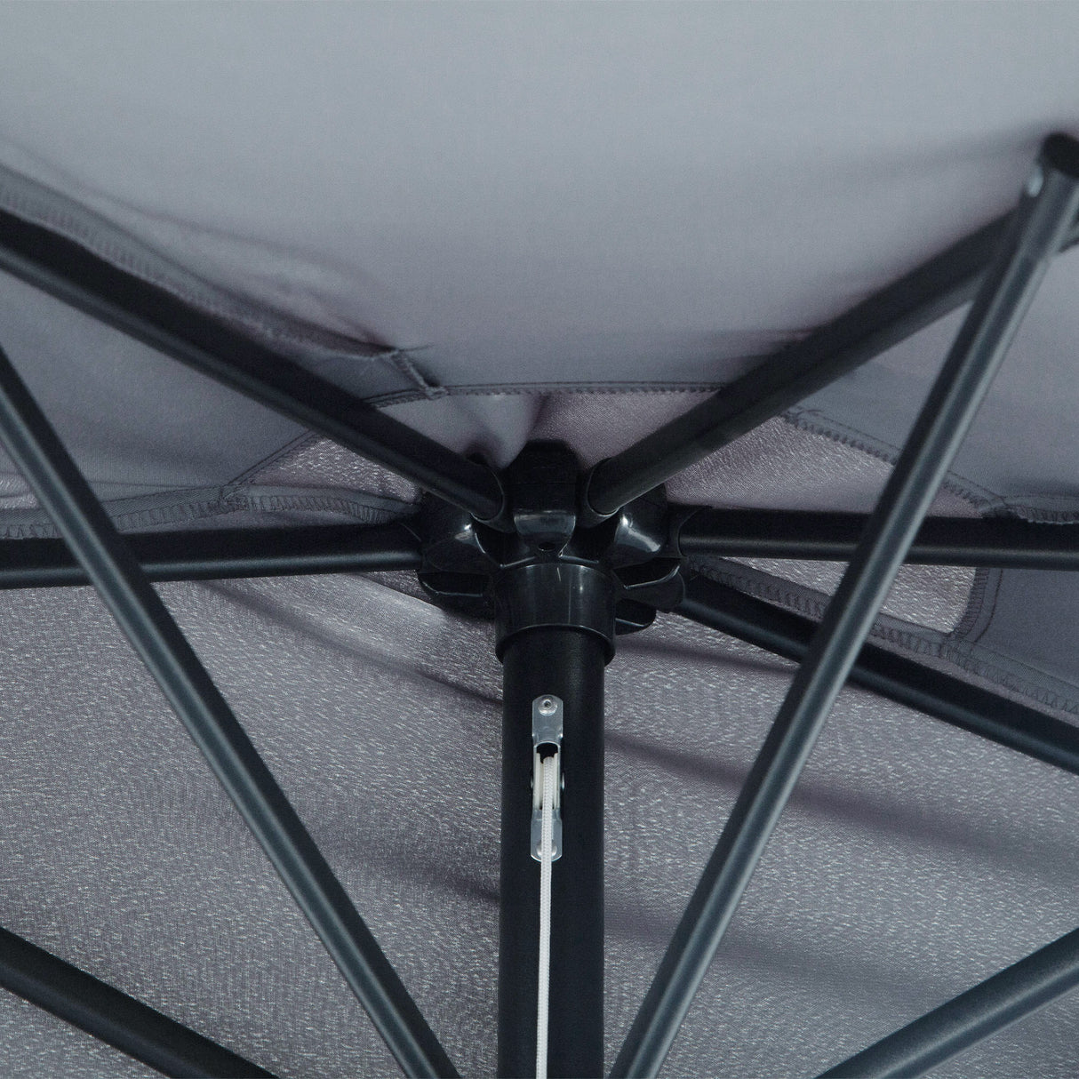 Polyester Half Parasol Umbrella 269cm Wide x 138cm Depth - Velmora