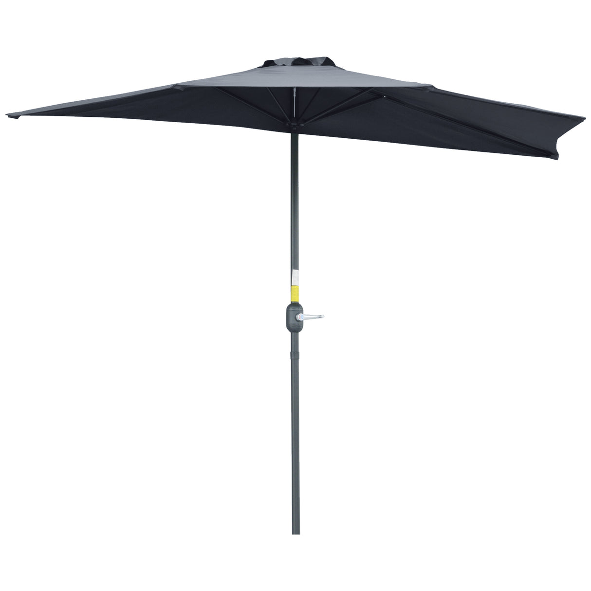 Polyester Half Parasol Umbrella 269cm Wide x 138cm Depth - Velmora