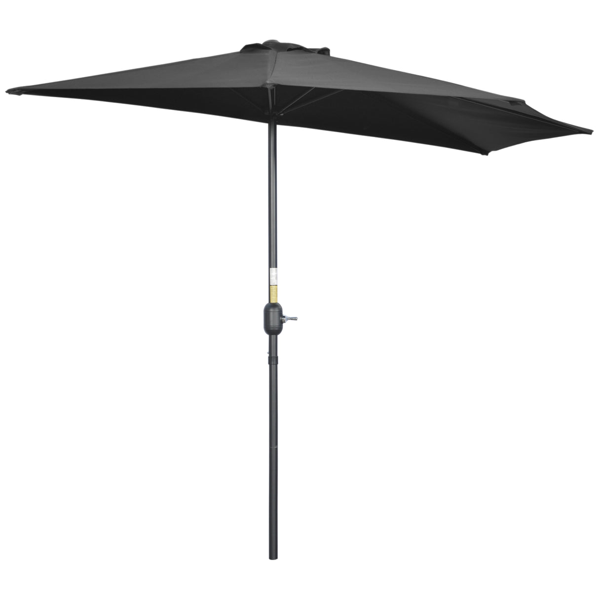 Polyester Half Parasol Umbrella 269cm Wide x 138cm Depth - Velmora