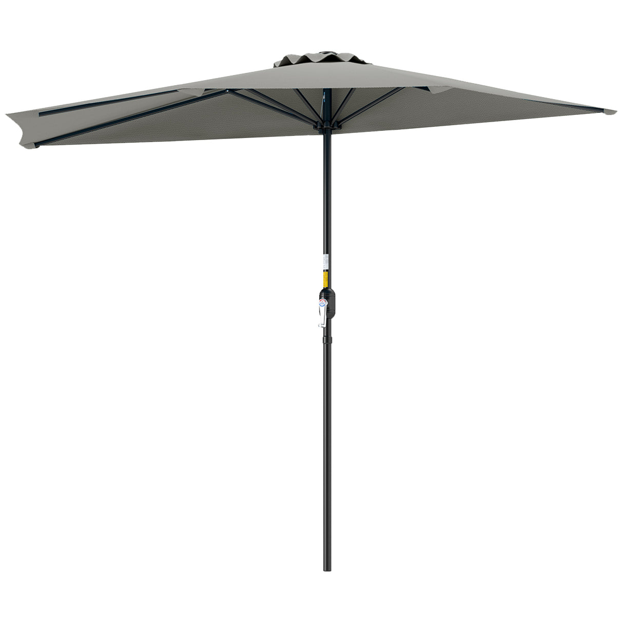 Polyester Half Parasol Umbrella 269cm Wide x 138cm Depth - Velmora