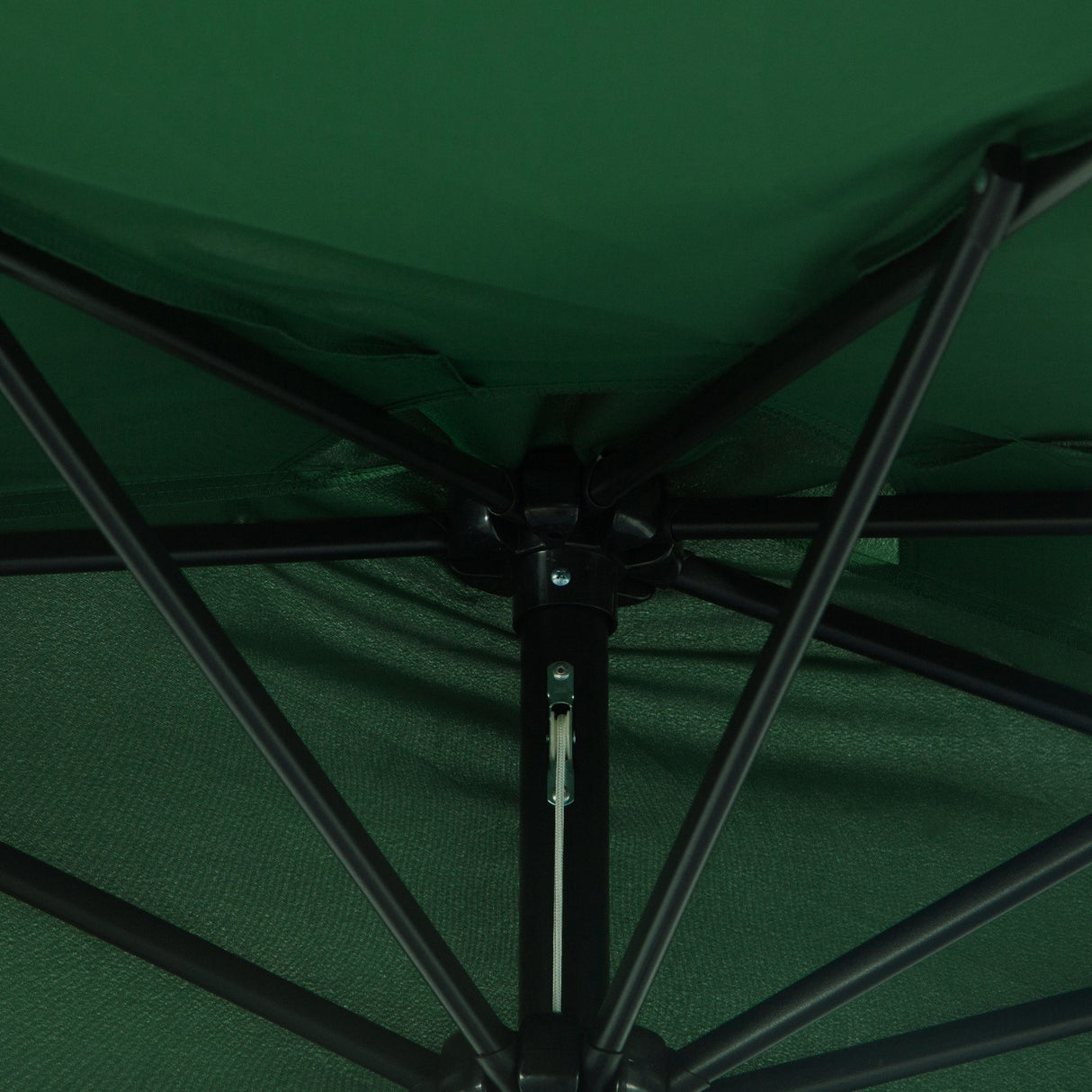 Polyester Half Parasol Umbrella 293cm Wide x 150cm Depth - Velmora