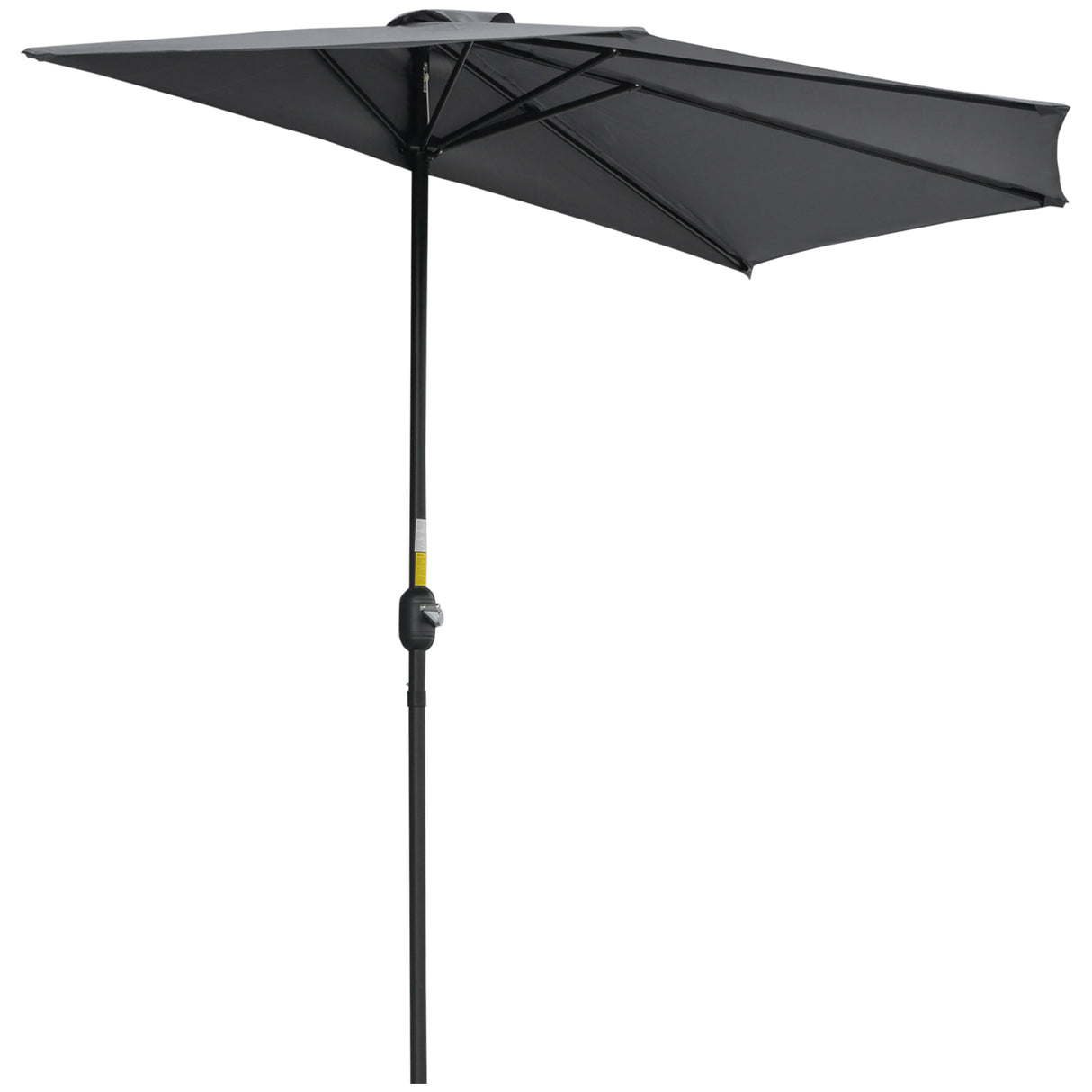 Polyester Half Parasol Umbrella 293cm Wide x 150cm Depth - Velmora