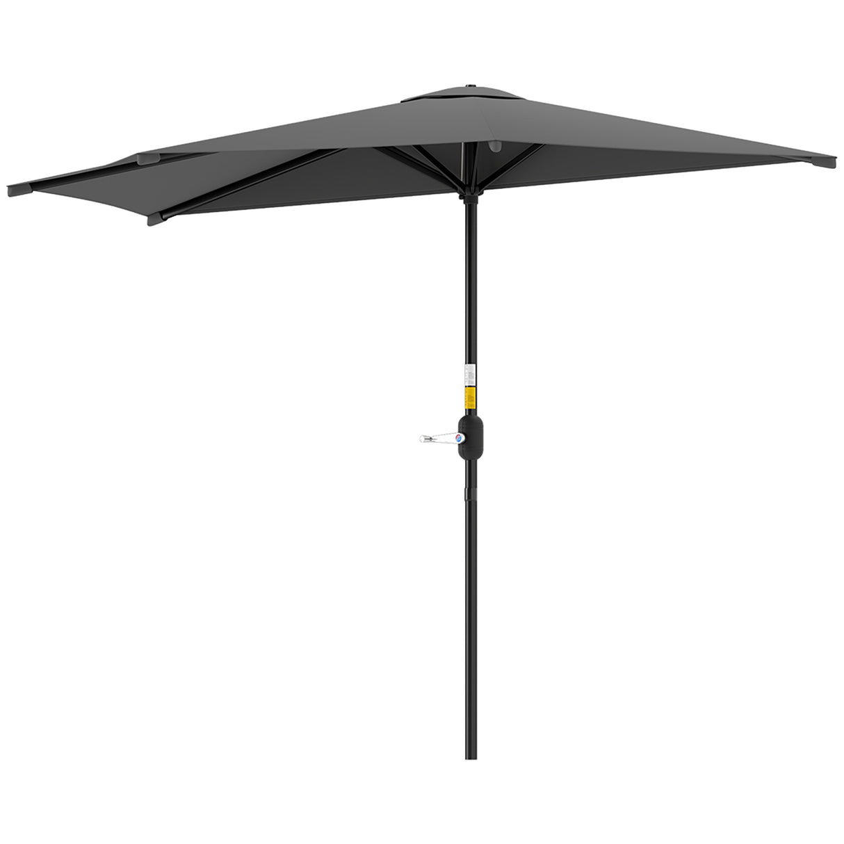 Polyester Half Parasol Umbrella 293cm Wide x 150cm Depth - Velmora