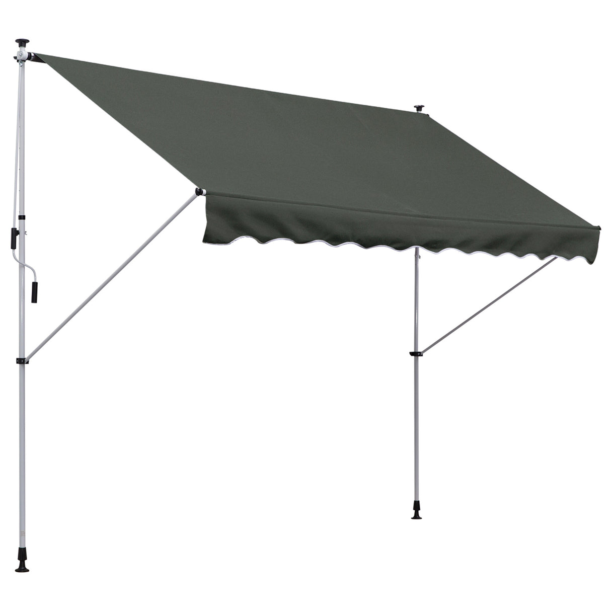 Polyester Manual Awning 300cm Wide x 175cm Depth - Velmora