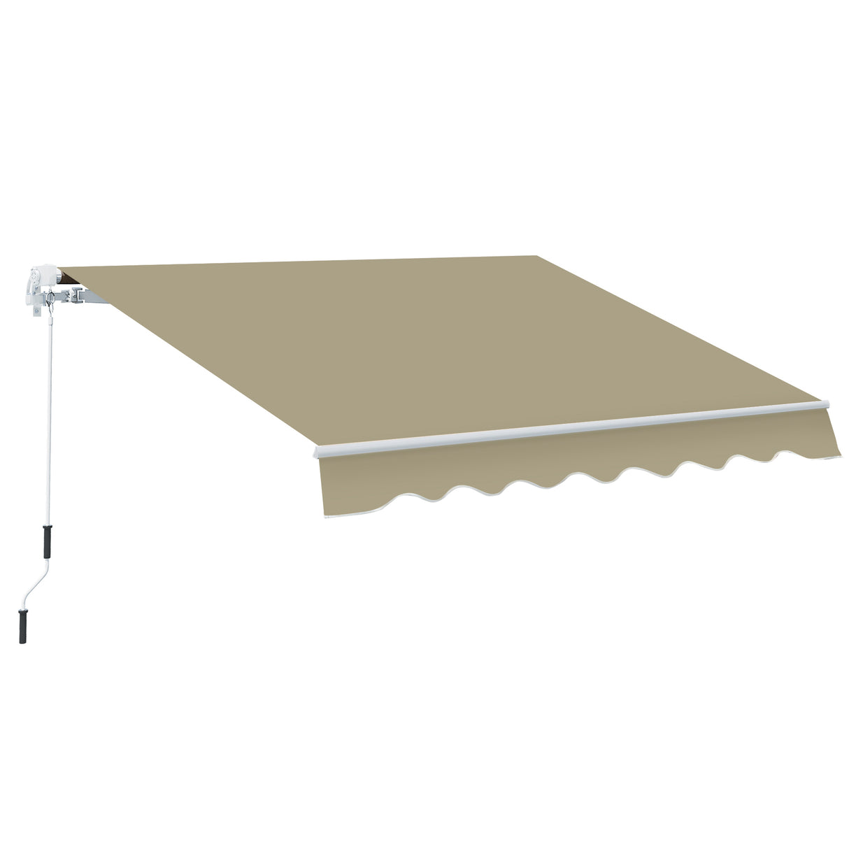 Polyester Manual Retractable Awning 250cm Wide x 200cm Depth - Velmora