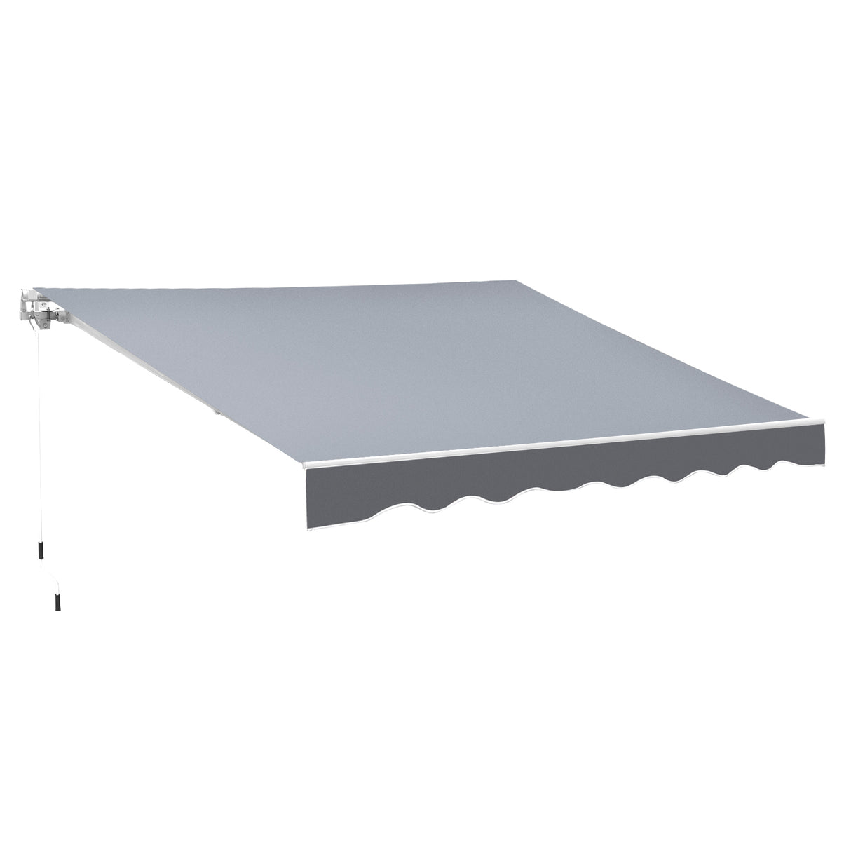 Polyester Manual Retractable Awning 250cm Wide x 237cm Depth - Velmora