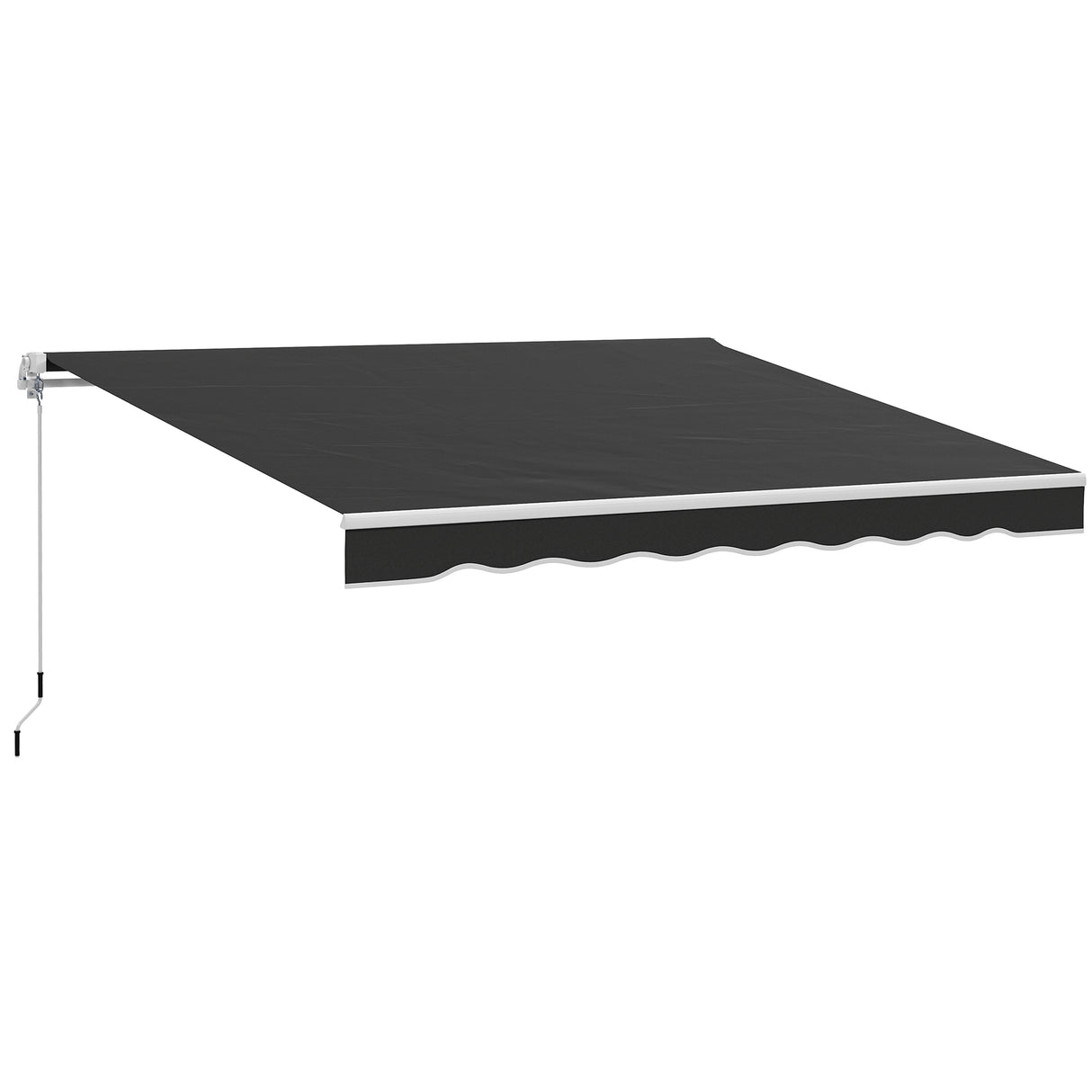 Polyester Manual Retractable Awning 250cm Wide x 237cm Depth - Velmora