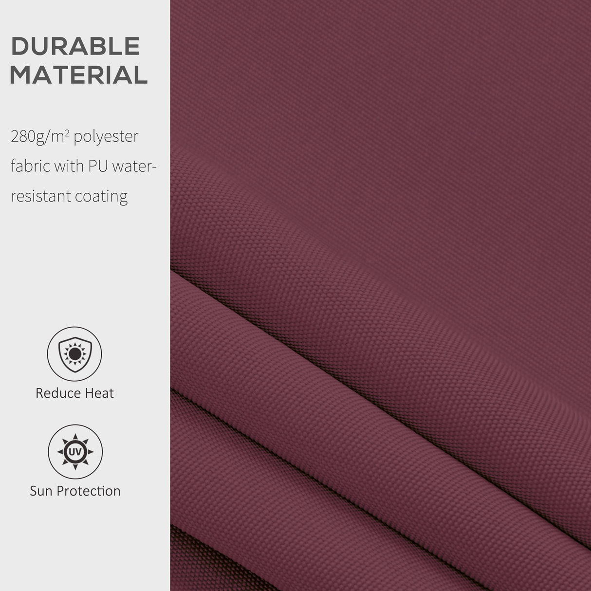 Polyester Manual Retractable Awning 295cm Wide x 250cm Depth - Velmora