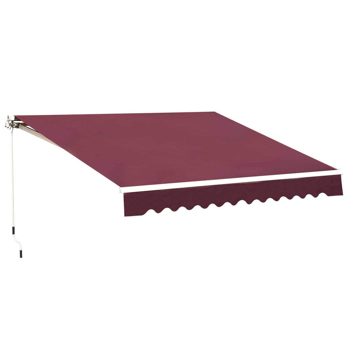 Polyester Manual Retractable Awning 295cm Wide x 250cm Depth - Velmora