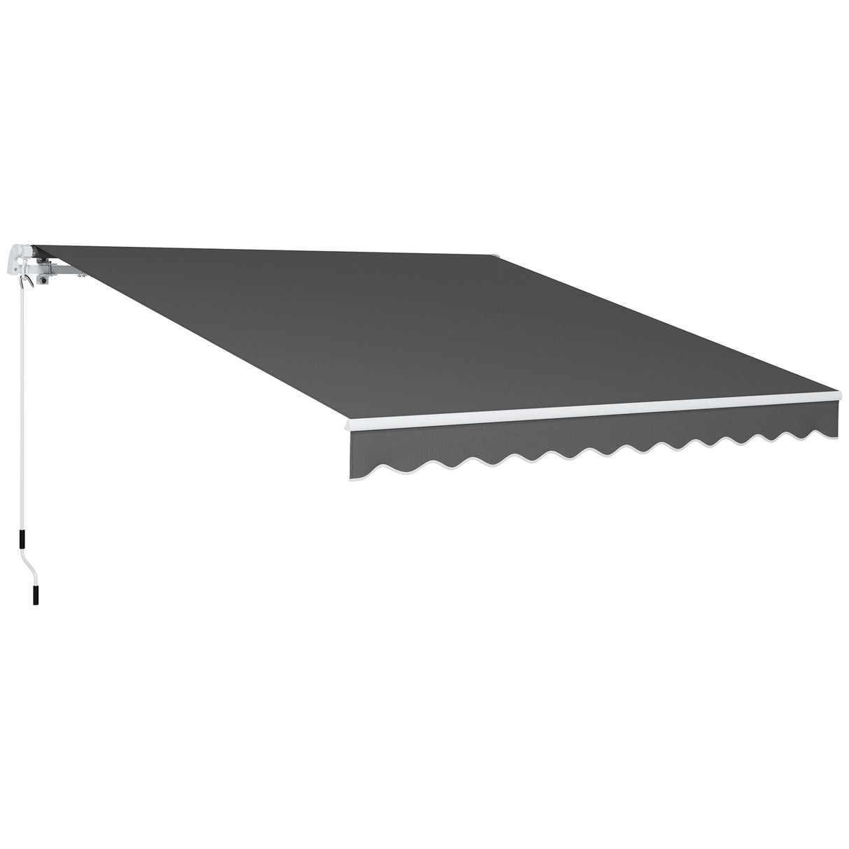 Polyester Manual Retractable Awning 295cm Wide x 250cm Depth - Velmora