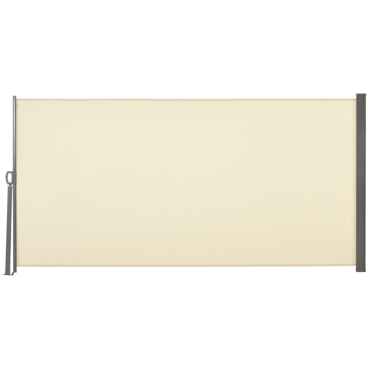 Polyester Retractable Sun Side Awning Screen Fence 160cm High x 300cm Wide - Velmora