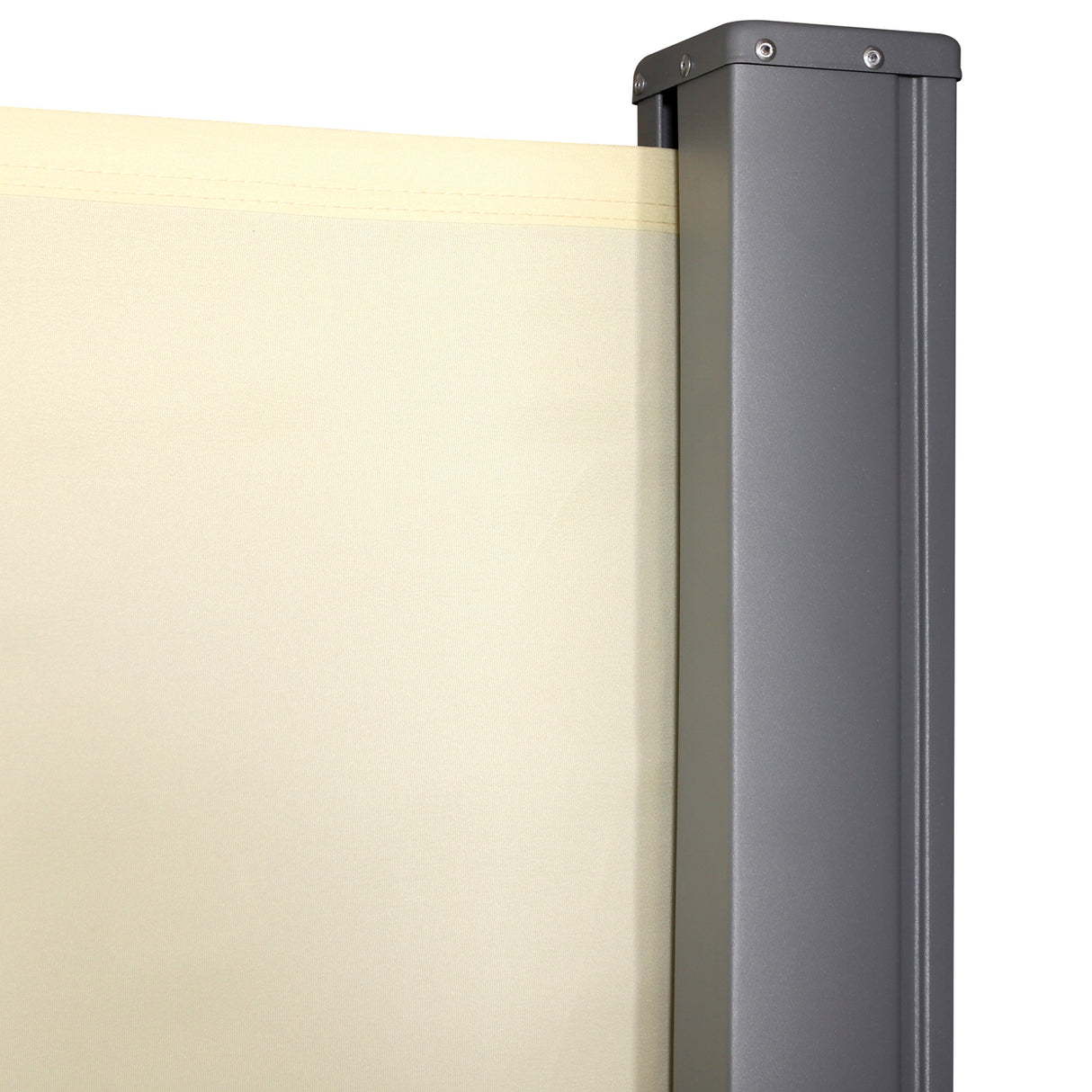Polyester Retractable Sun Side Awning Screen Fence 180cm High x 300cm Wide - Velmora