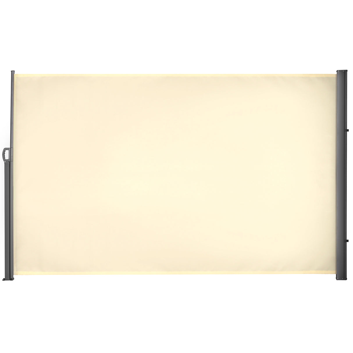 Polyester Retractable Sun Side Awning Screen Fence 180cm High x 300cm Wide - Velmora