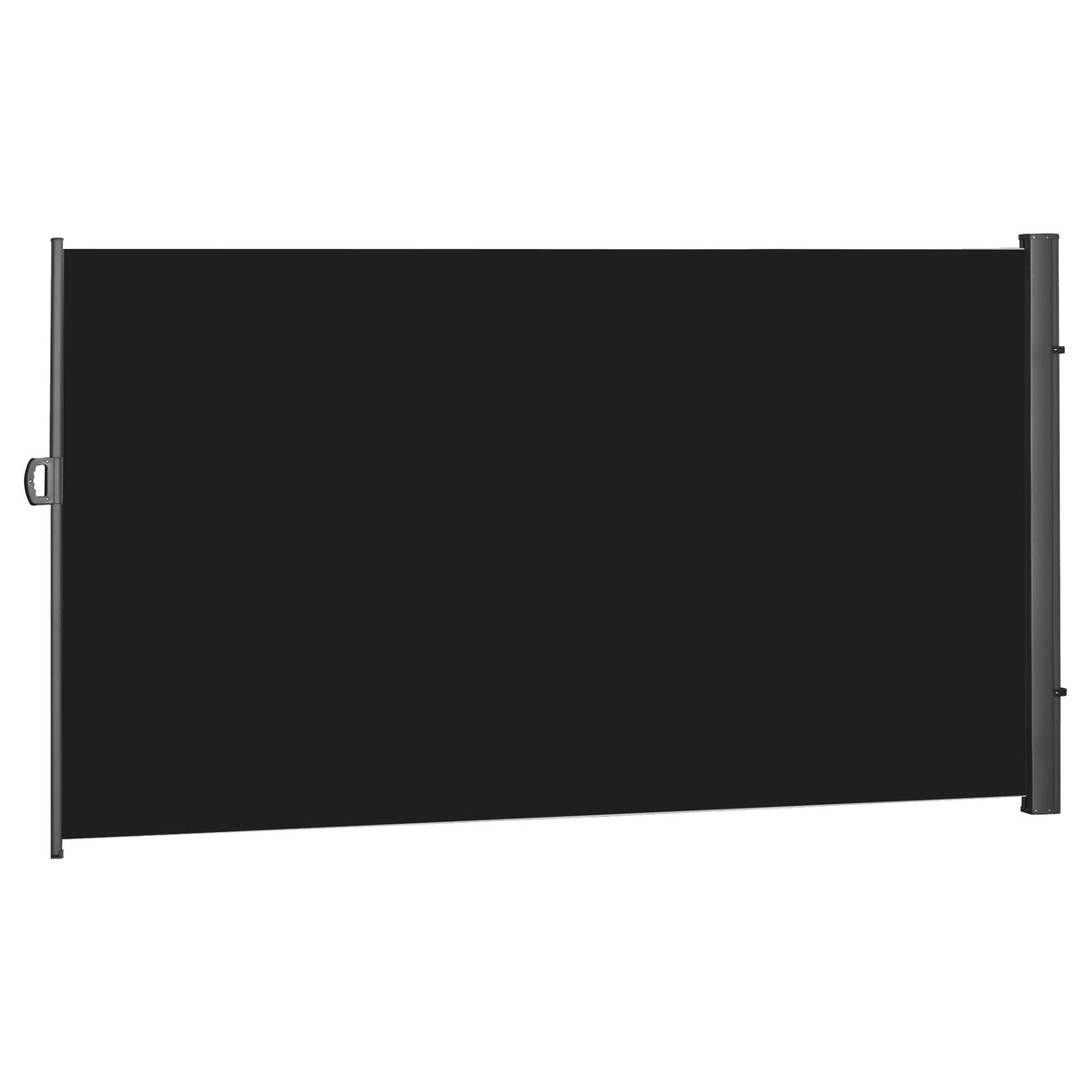 Polyester Retractable Sun Side Awning Screen Fence 200cm High x 300cm Wide - Velmora