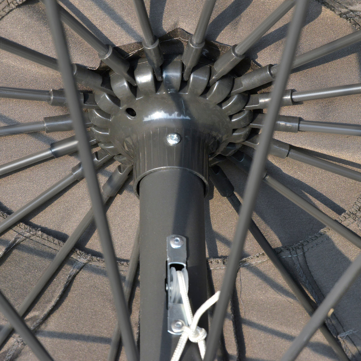 Polyester Shanghai Tilting Parasol Umbrella 250cm Diameter - Velmora