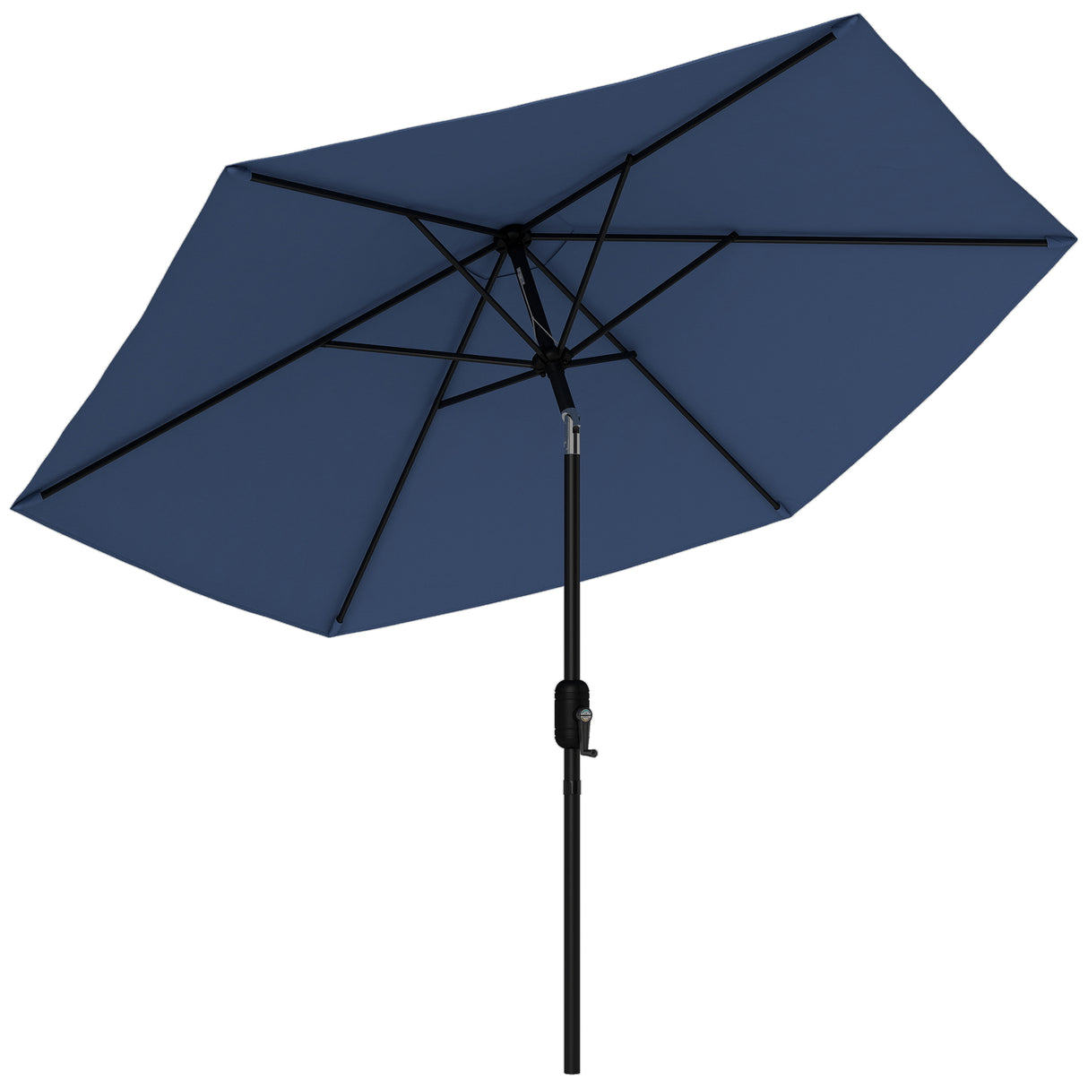 Polyester Tilting Parasol Umbrella 264cm Diameter x 238 High - Velmora