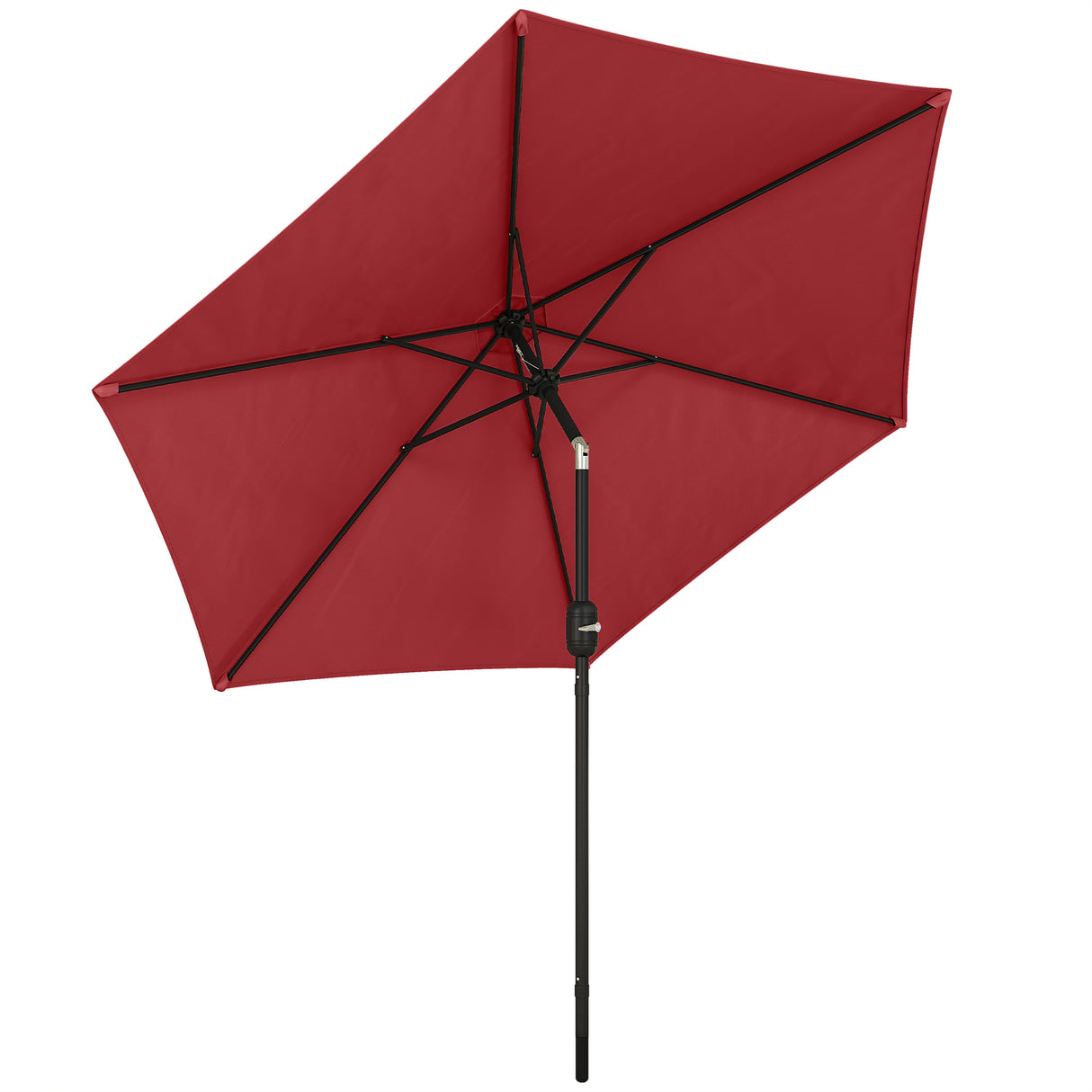 Polyester Tilting Parasol Umbrella 265cm Diameter - Velmora