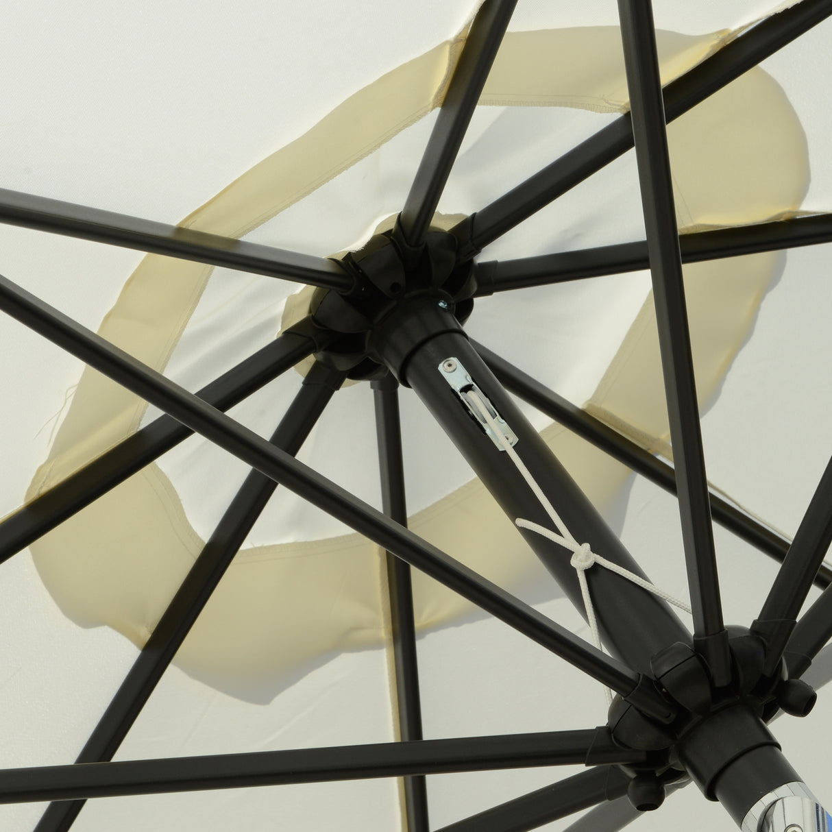 Polyester Tilting Parasol Umbrella 266cm Diameter - Velmora