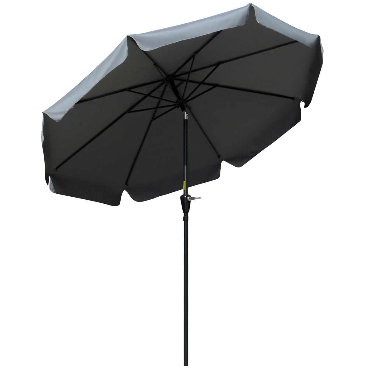 Polyester Tilting Parasol Umbrella 266cm Diameter - Velmora