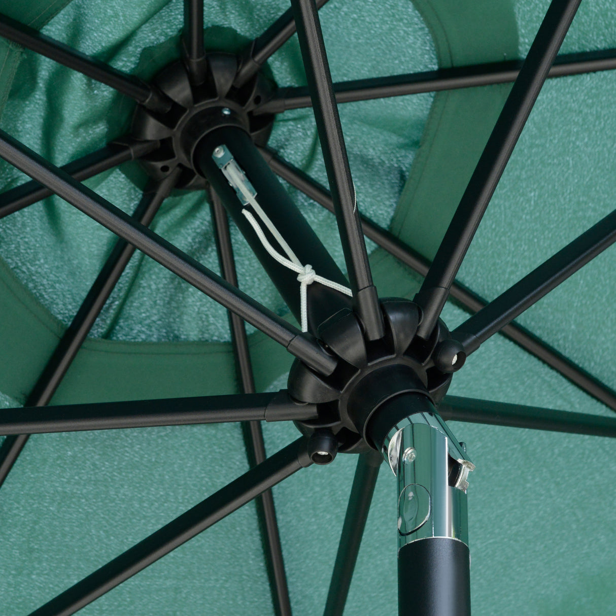 Polyester Tilting Parasol Umbrella 266cm Diameter - Velmora