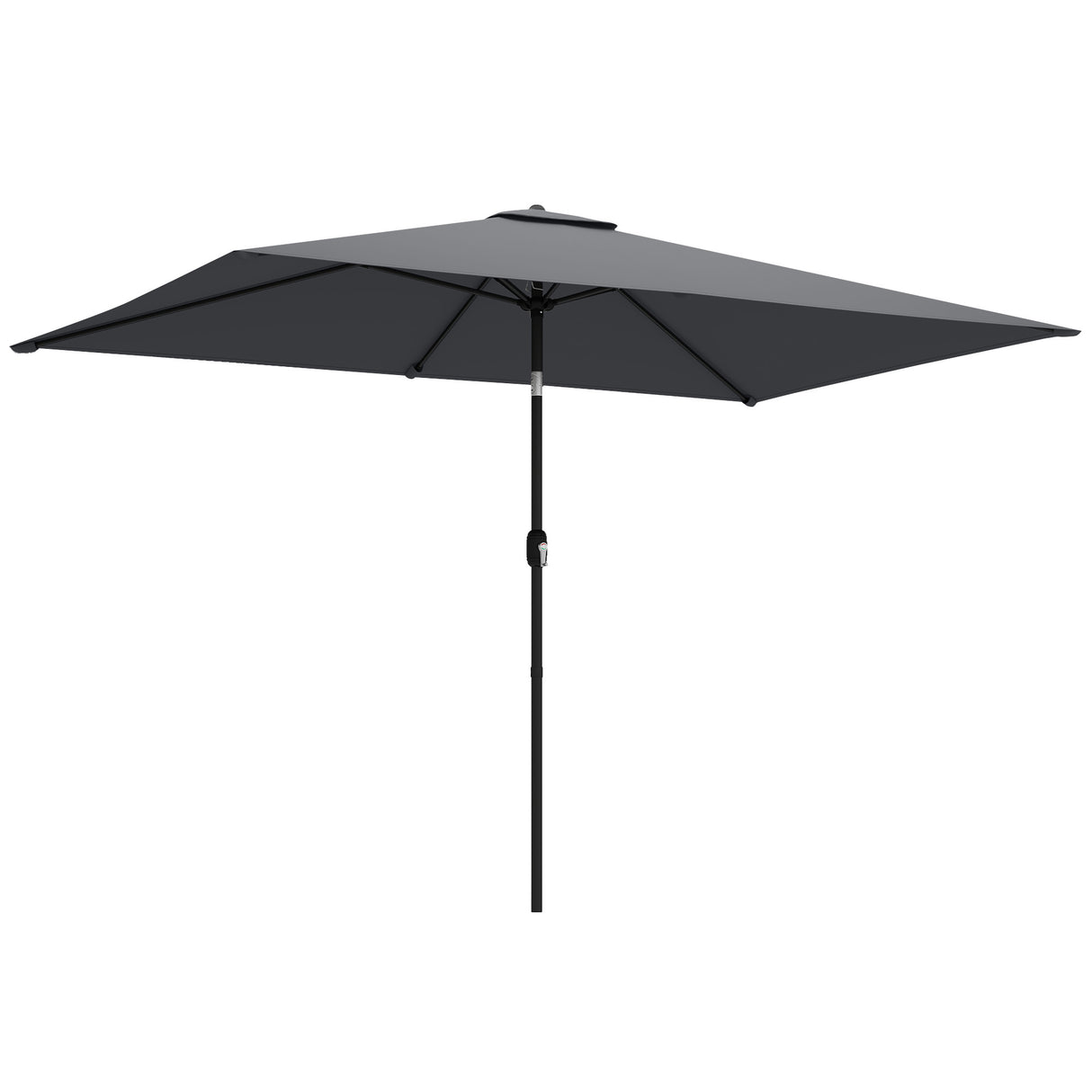 Polyester Tilting Parasol Umbrella 300cm Width x 200cm Depth - Velmora