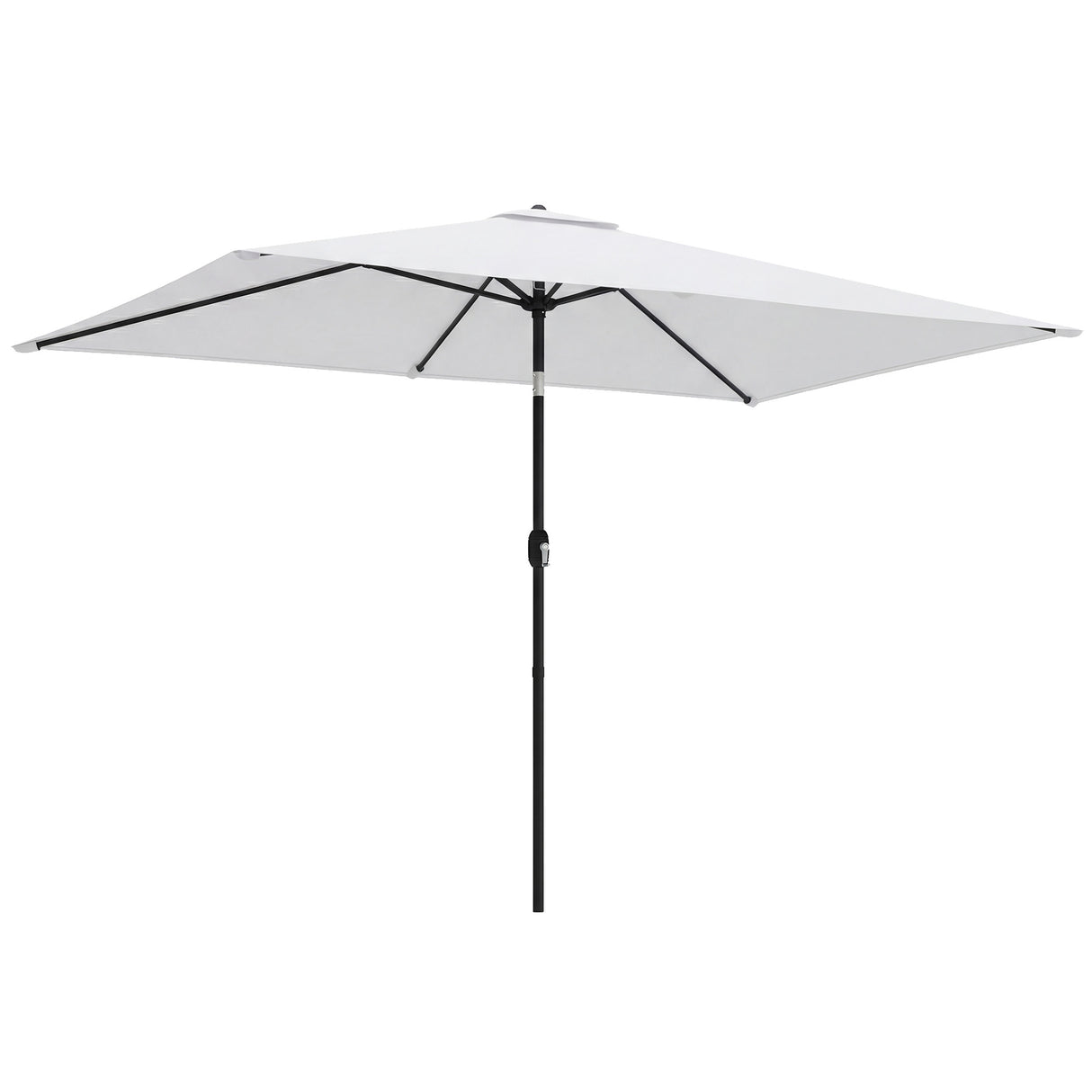 Polyester Tilting Parasol Umbrella 300cm Width x 200cm Depth - Velmora