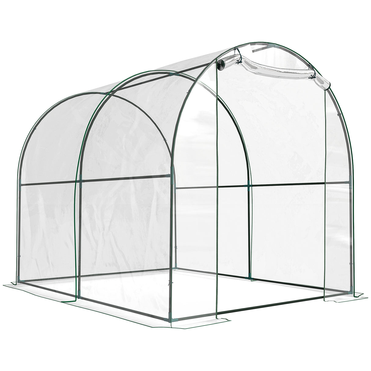 Polyethylene Garden Greenhouse 250cm Length - Velmora